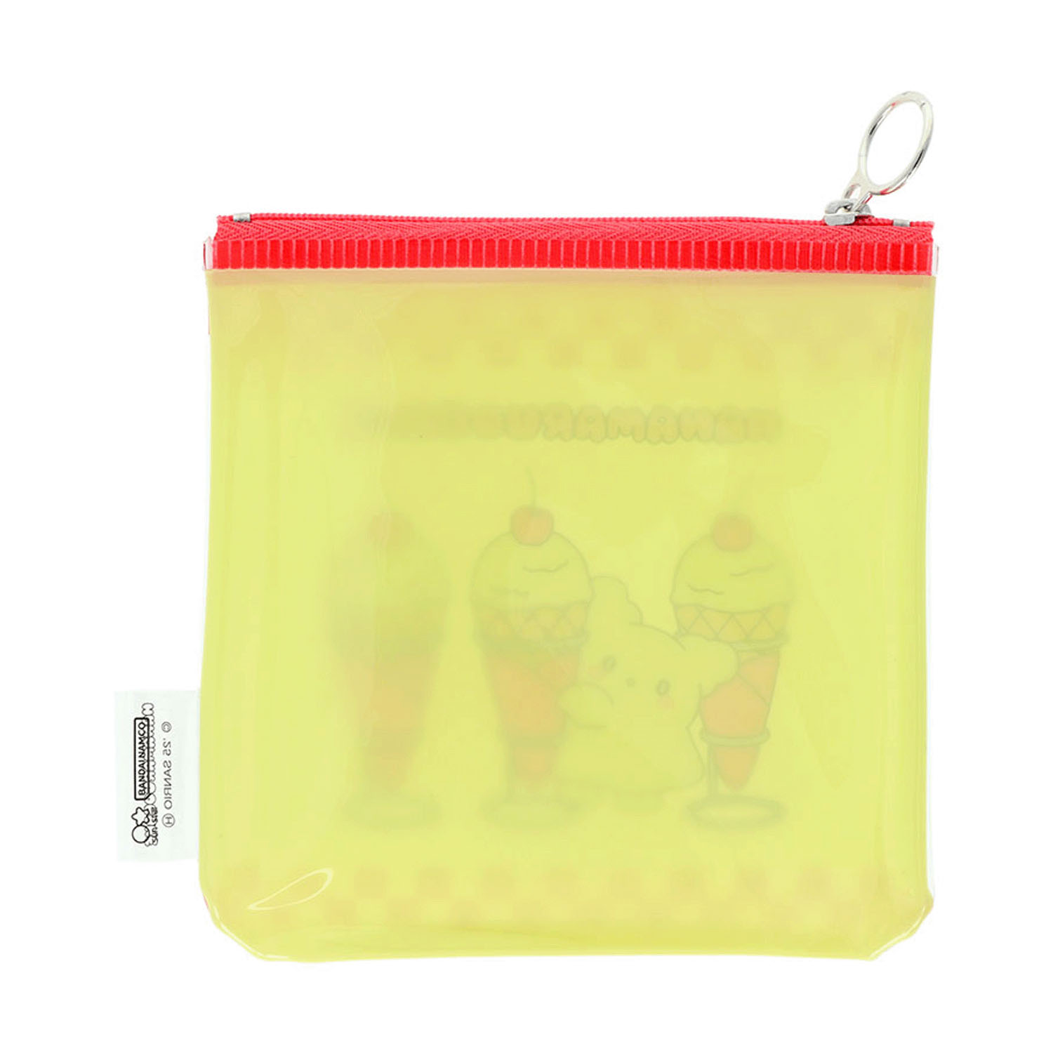 はなまるおばけ フラットスクエアポーチ イエロー - 画像2