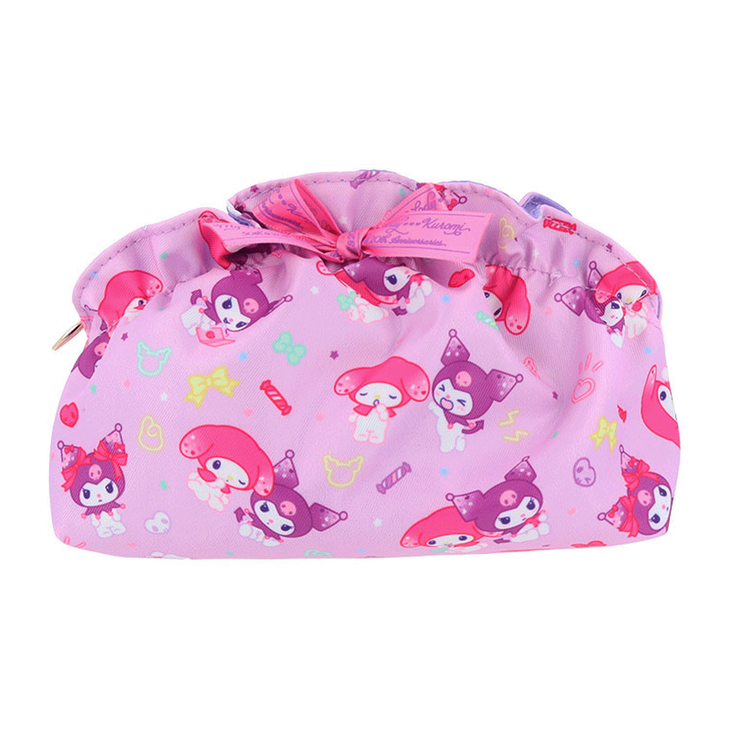 マイメロディ＆クロミ＆リトルツインスターズ フリルポーチ マイメロディ＆クロミ - 画像1