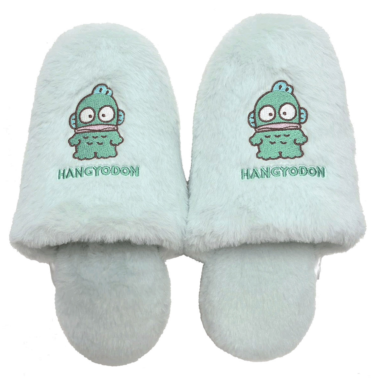 サンリオキャラクターズ ボアスリッパ ハンギョドン グリーン