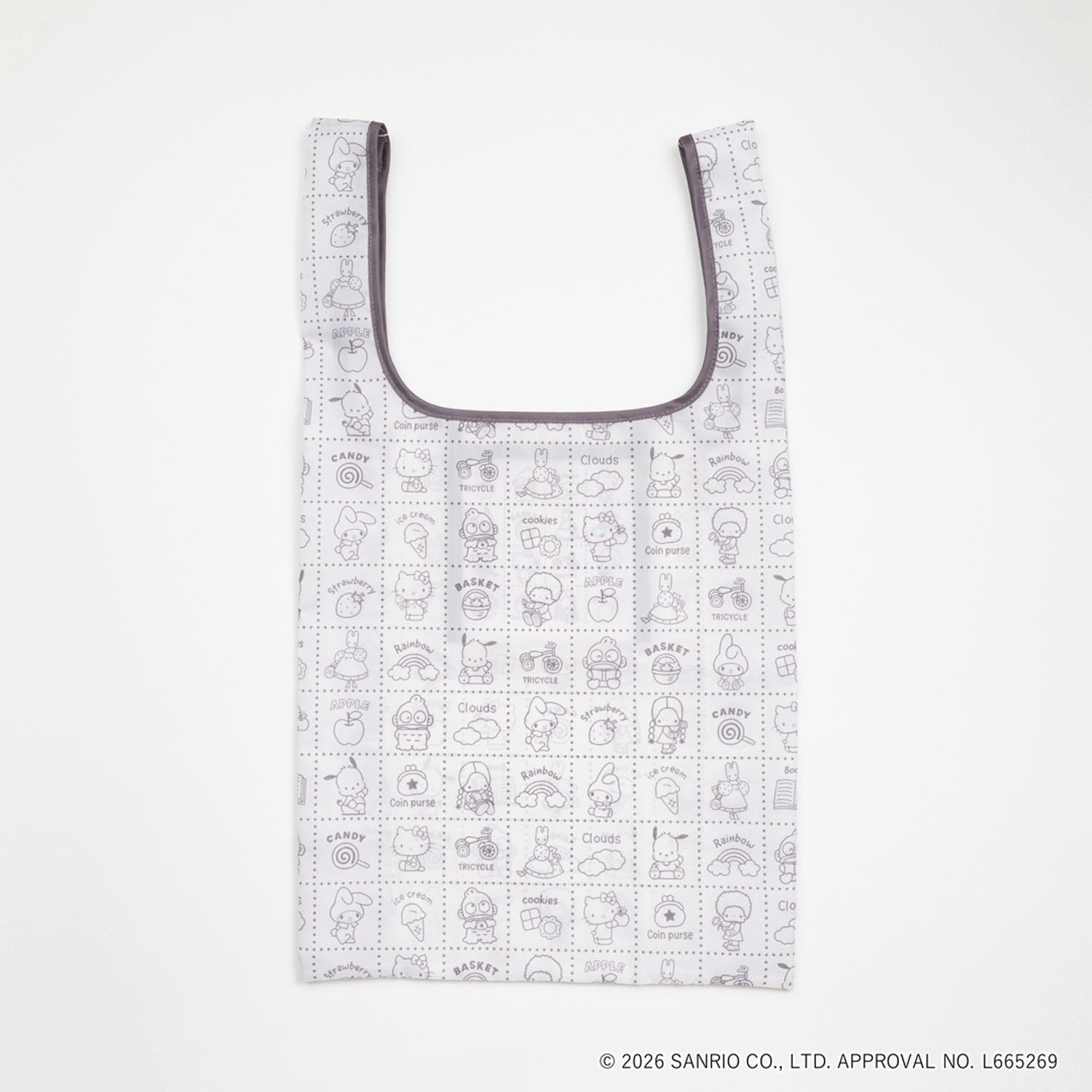 SANRIO CHARACTERS BASIC ショッピングバッグS MIXモノトーン