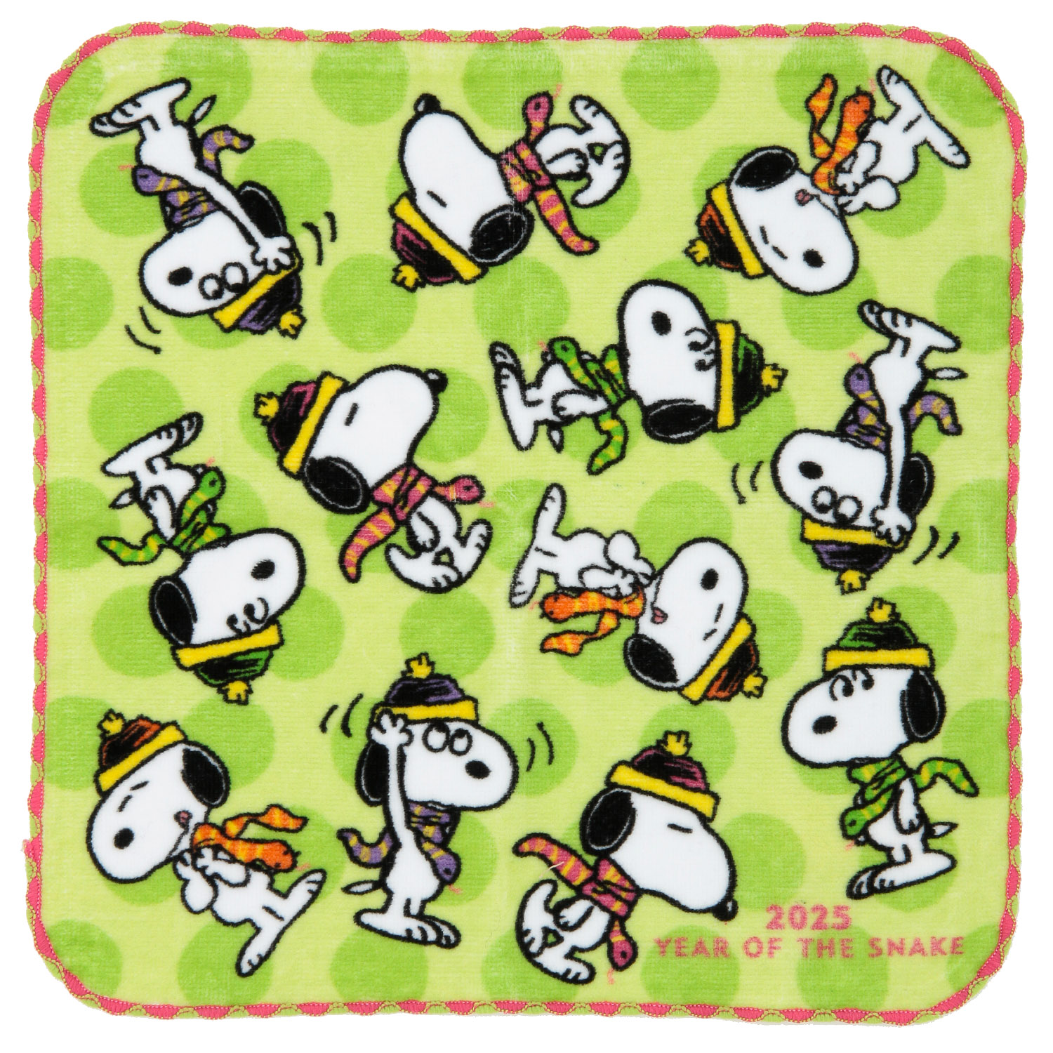 SNOOPY ミニタオル 干支 グリーン