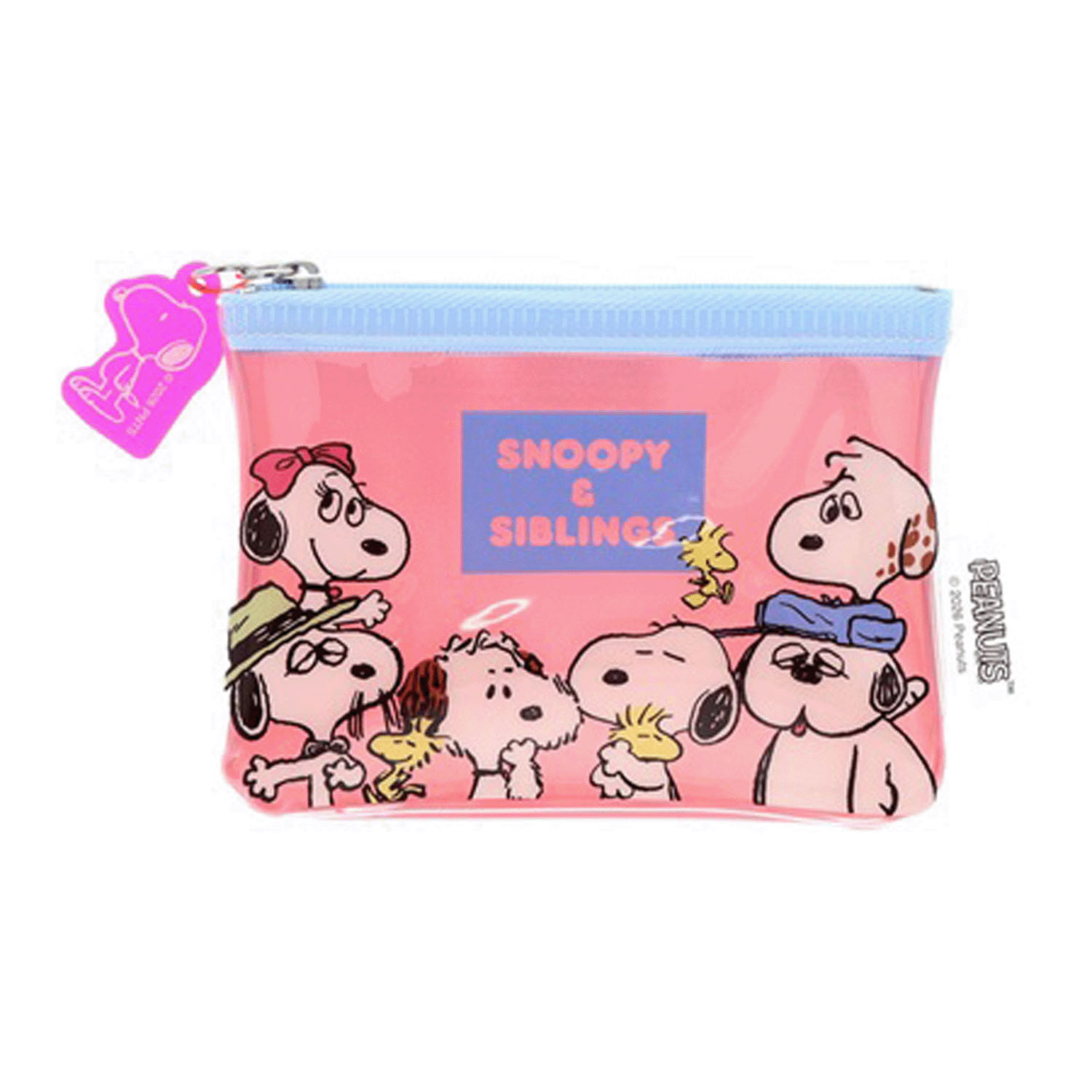 ピーナッツ スヌーピー＆シブリングス ミニポーチ ピンク - 画像1