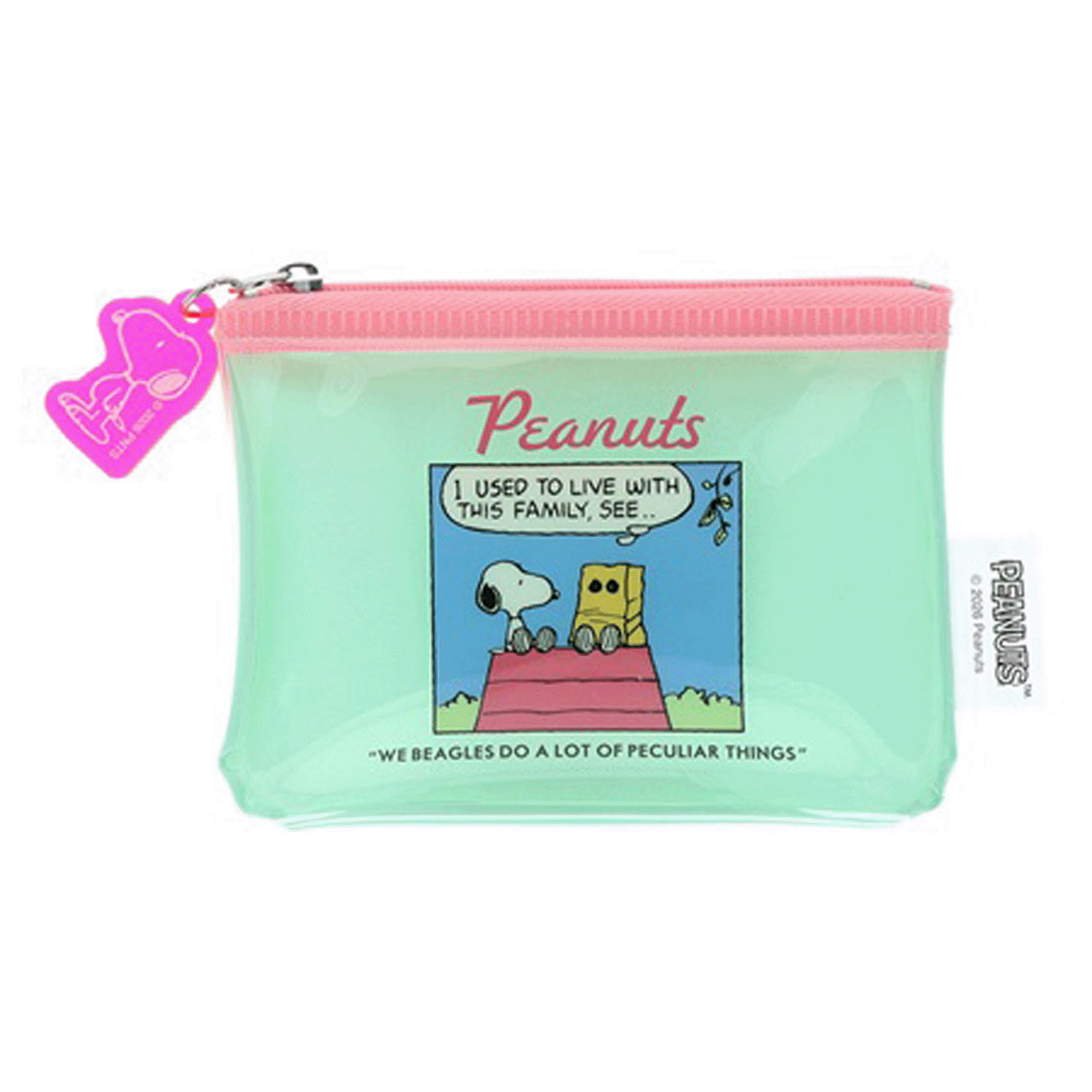 ピーナッツ スヌーピー＆シブリングス ミニポーチ グリーン - 画像1