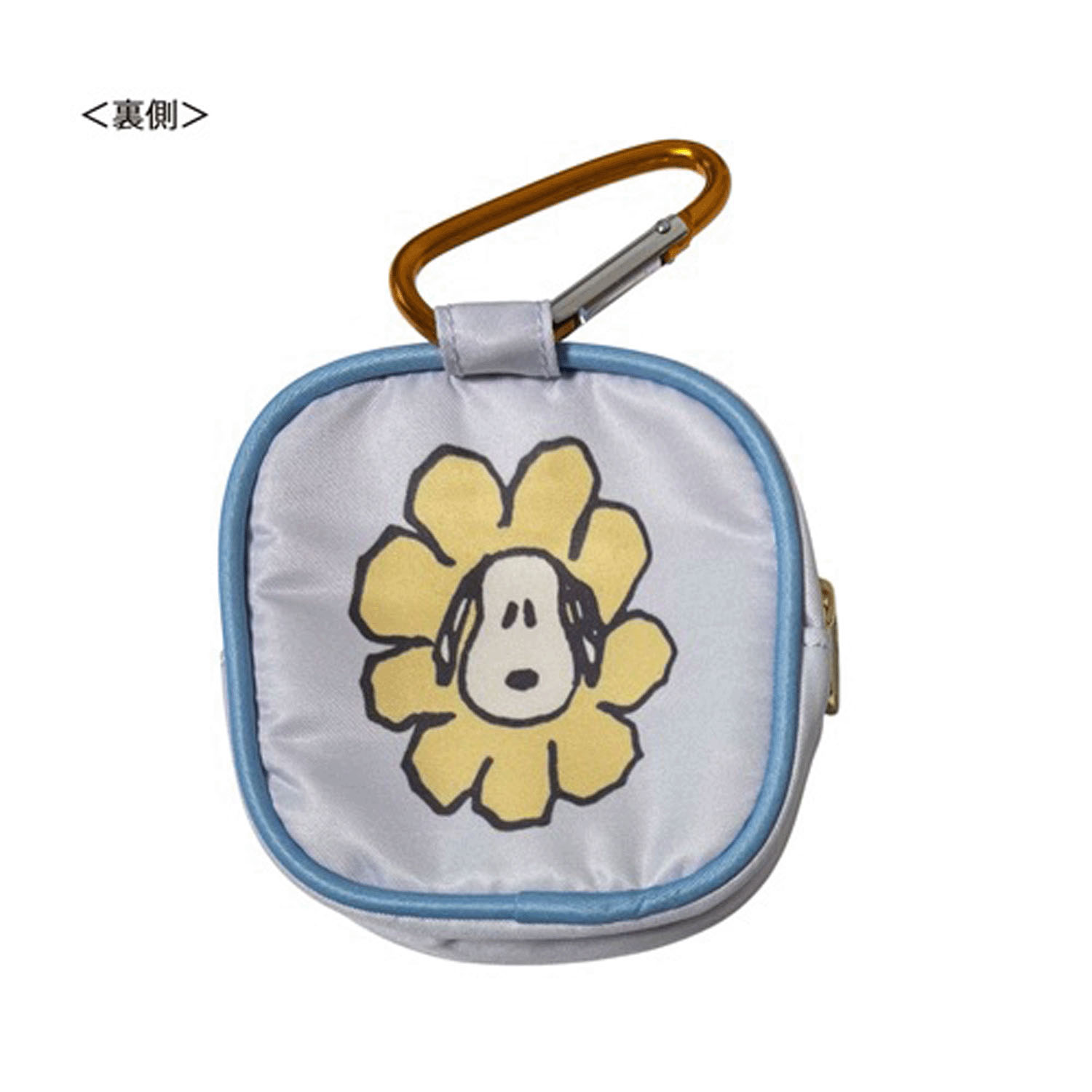 ピーナッツ スヌーピー カラビナ付きミニポーチ 花 - 画像2