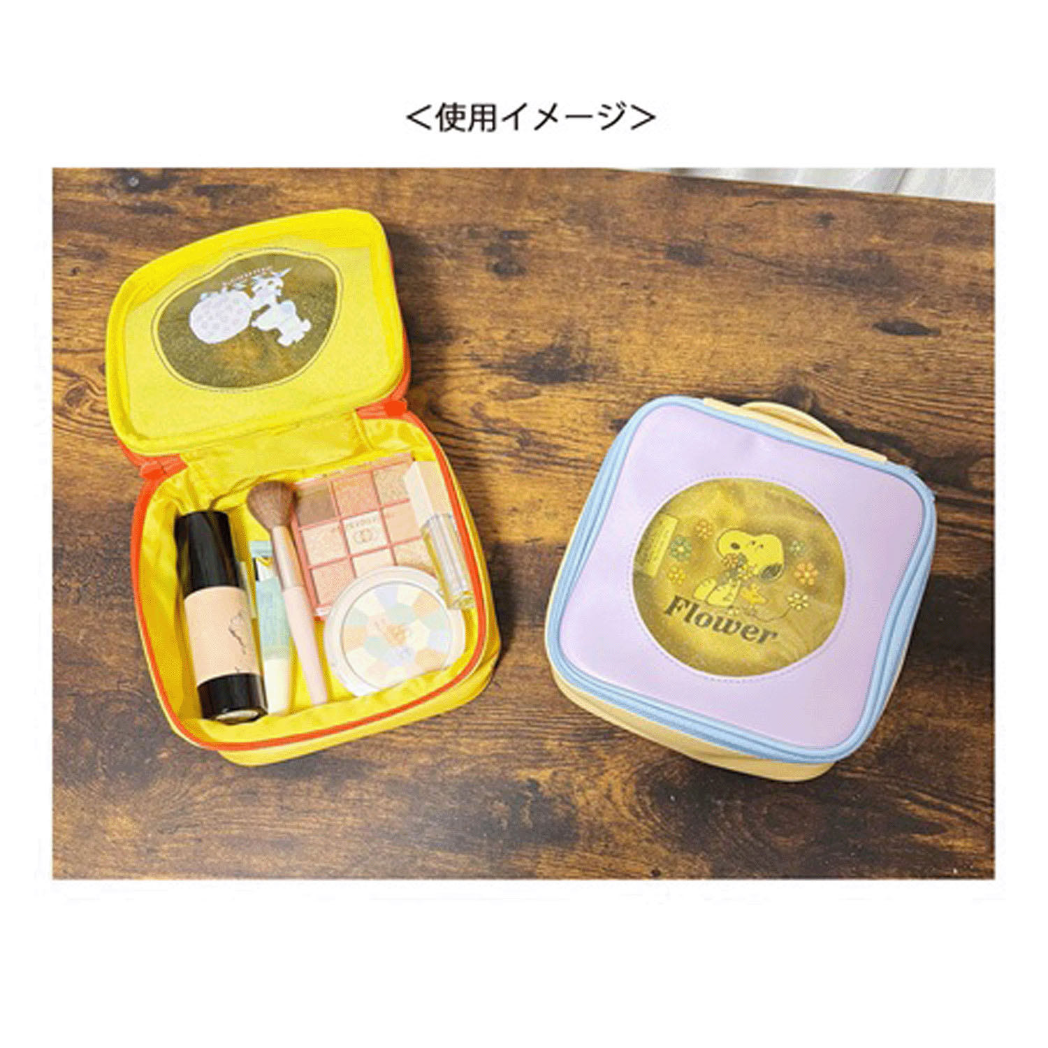 ピーナッツ スヌーピー スクエアポーチ ピザ - 画像6