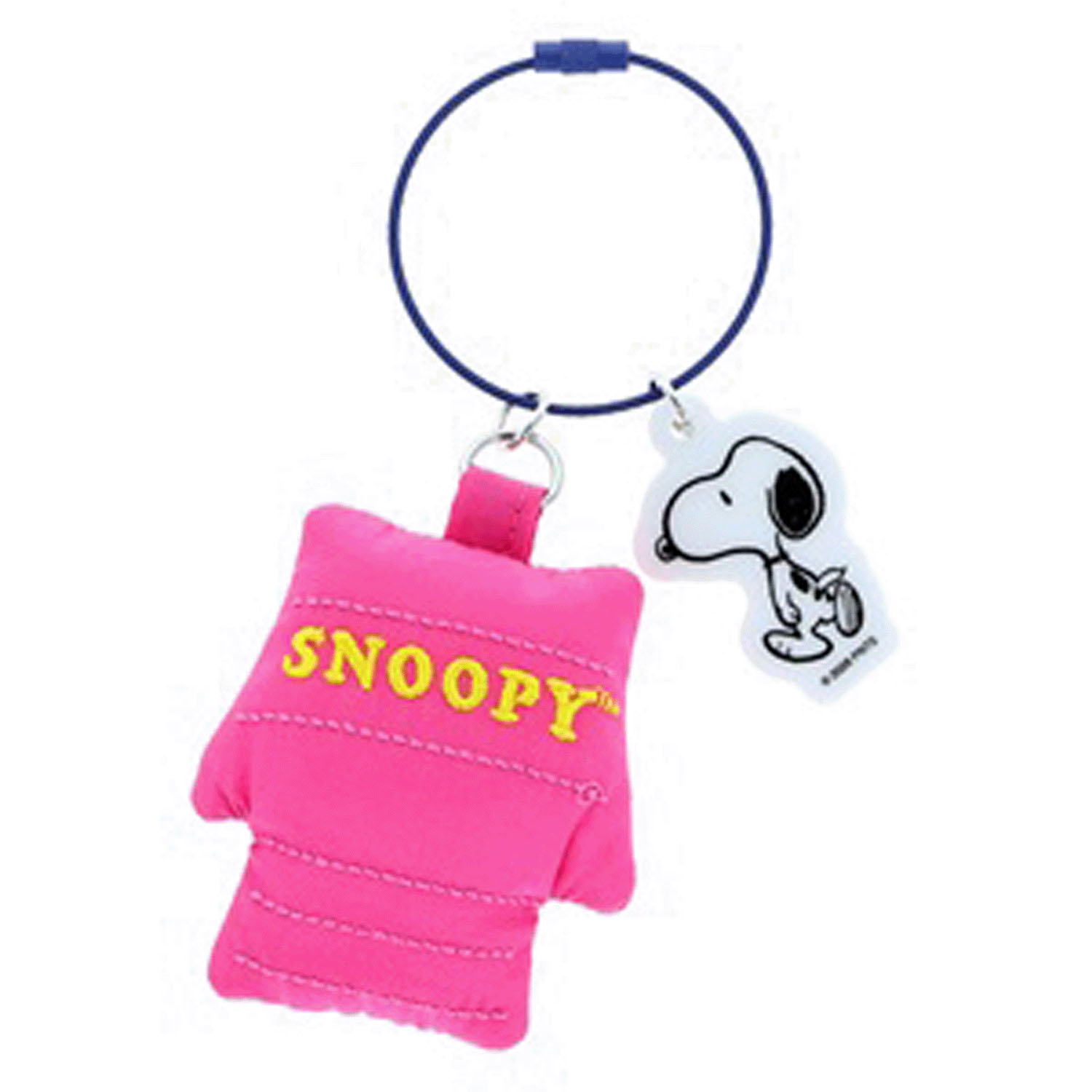 ピーナッツ スヌーピー ドッグハウスキーチャーム ピンク