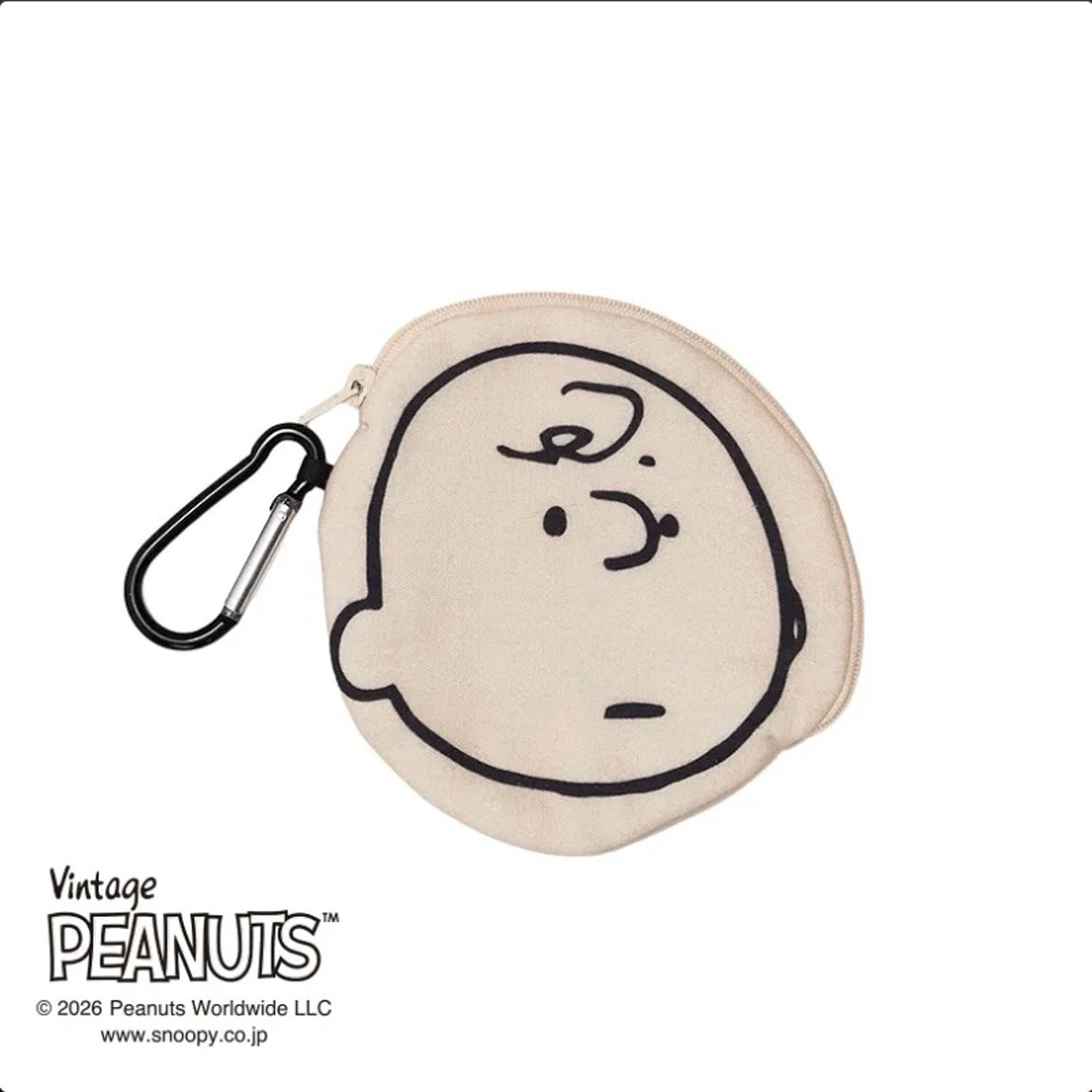 スヌーピー ダイカットタオルポーチ チャーリーブラウン ベージュ