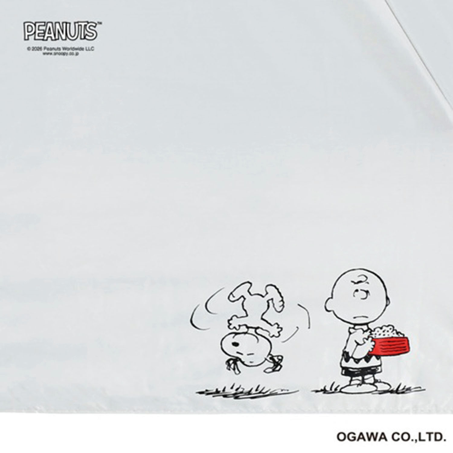 ピーナッツ スヌーピー 晴雨兼用折りたたみ傘 ドッグハウス - 画像3