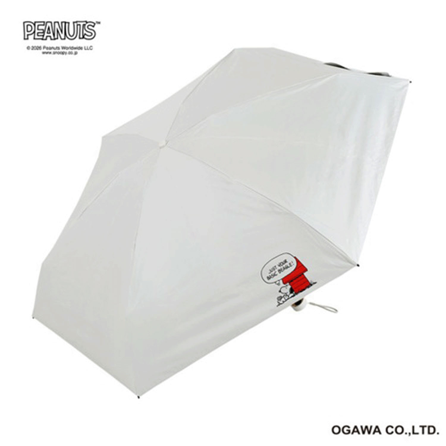 ピーナッツ スヌーピー 晴雨兼用折りたたみ傘 ドッグハウス