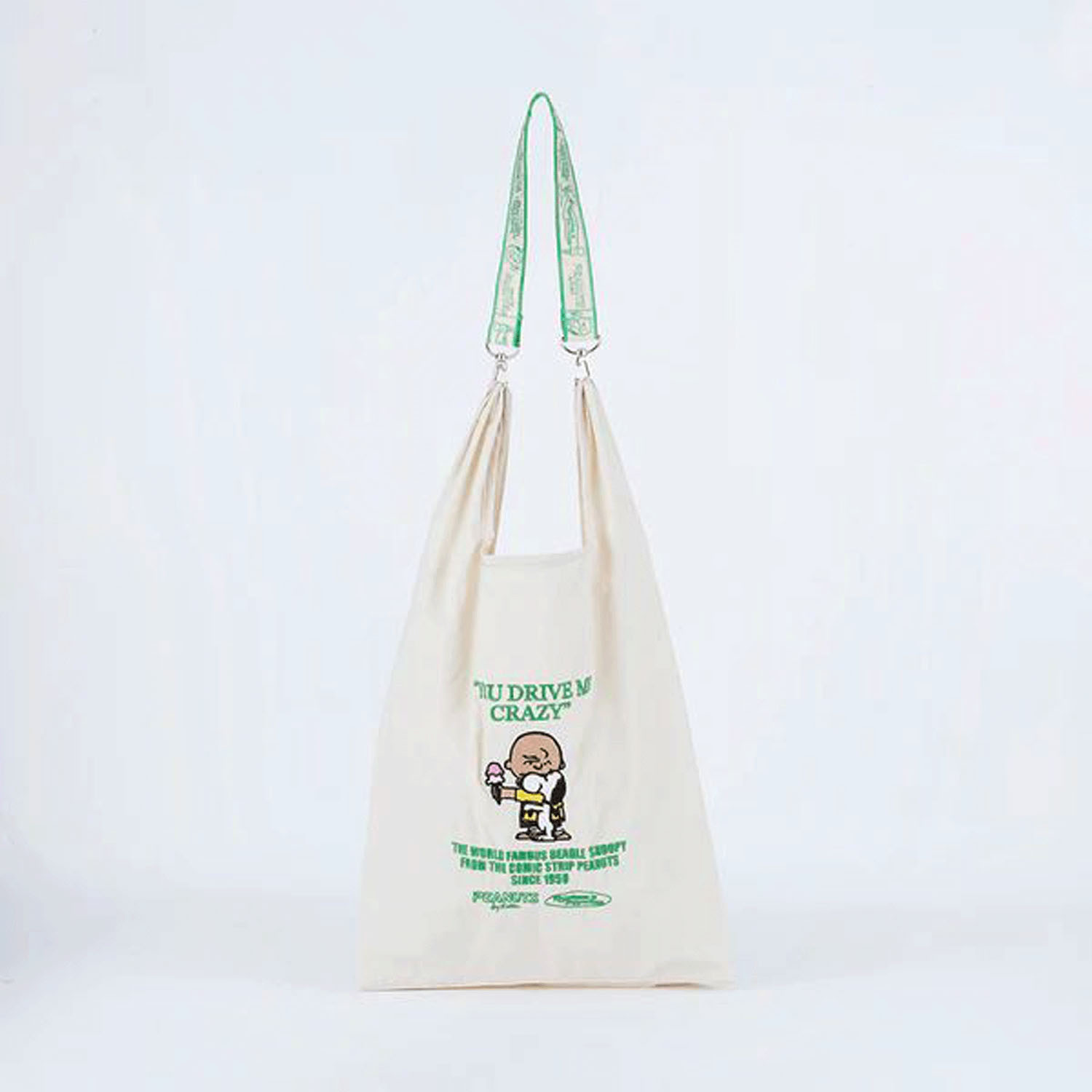PEANUTS ストラップ付きショッパーバッグ アイボリー