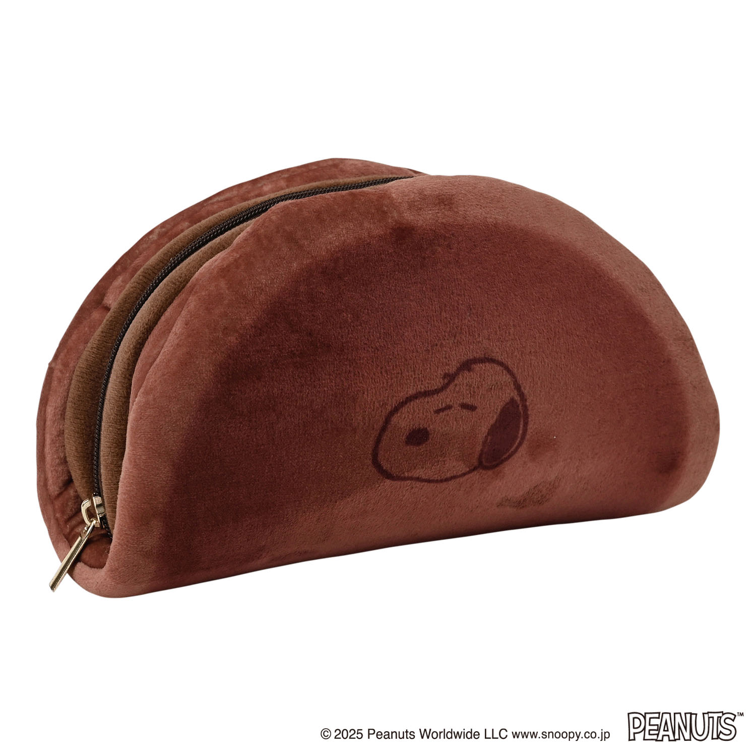 スヌーピー クリームサンドポーチ チョコレート - 画像1