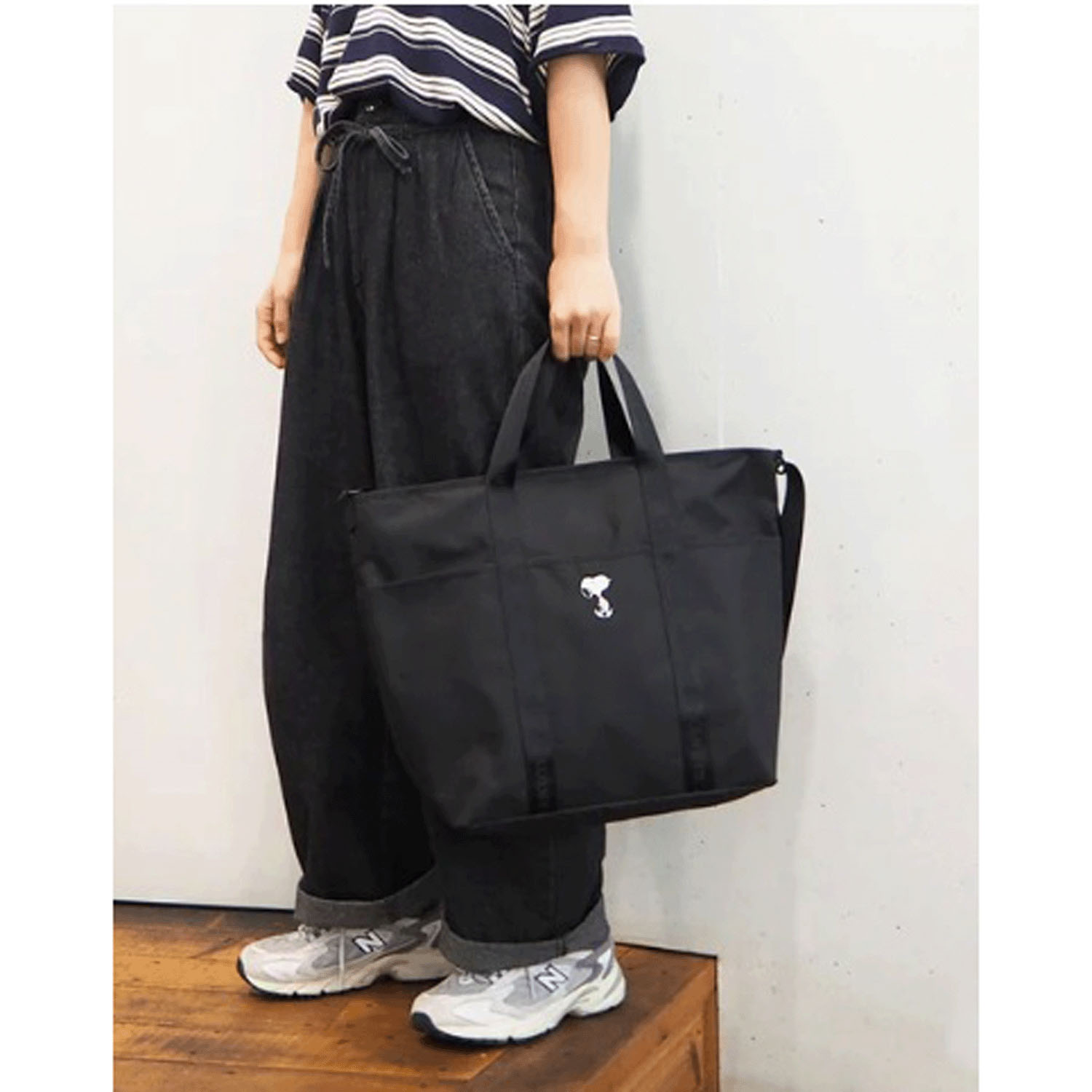 スヌーピー（PEANUTS）SOLEIL トートL BLACK - 画像3