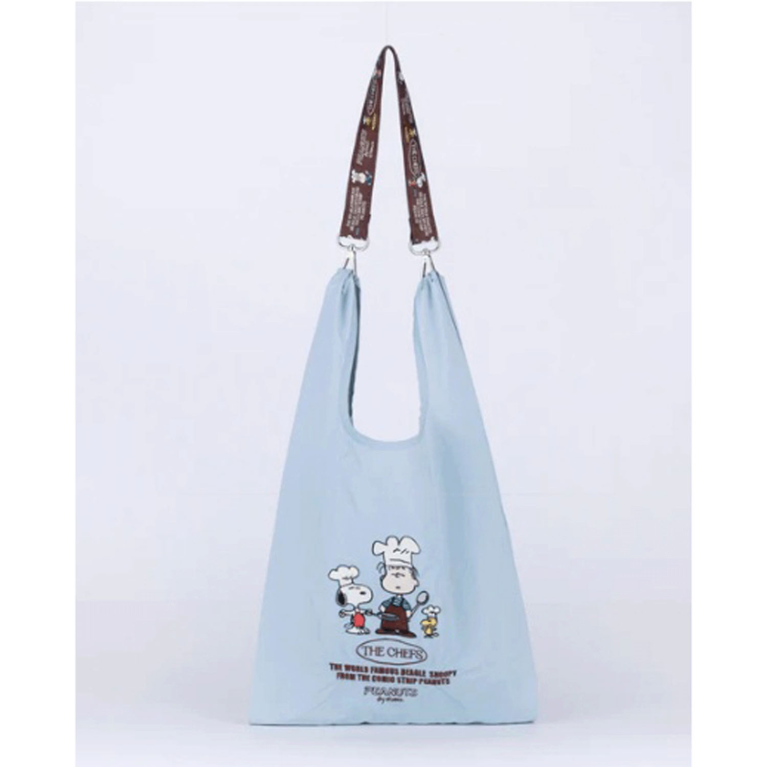 スヌーピー ストラップ付きショッパーバッグ SAX - 画像1
