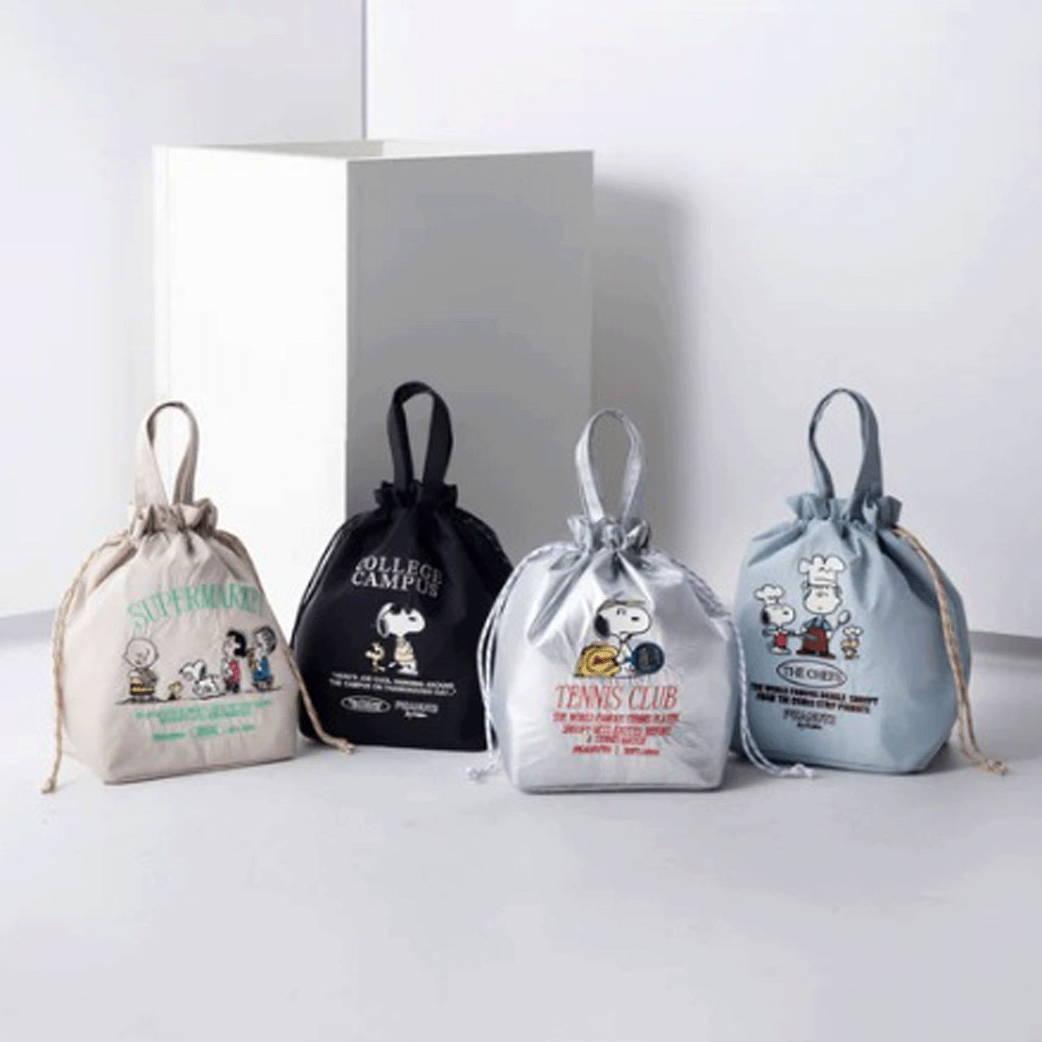 スヌーピー 保冷巾着トート （PEANUTS） BEIGE - 画像2