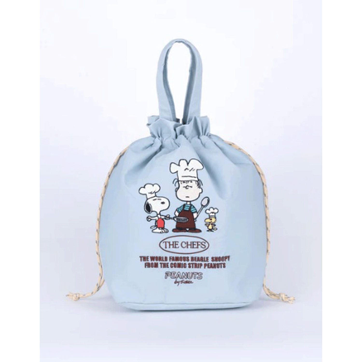 スヌーピー 保冷巾着トート （PEANUTS） SAX - 画像1