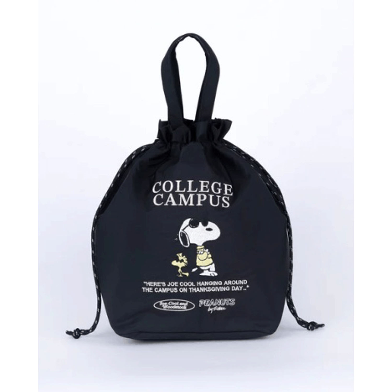 スヌーピー 保冷巾着トート （PEANUTS） BLACK