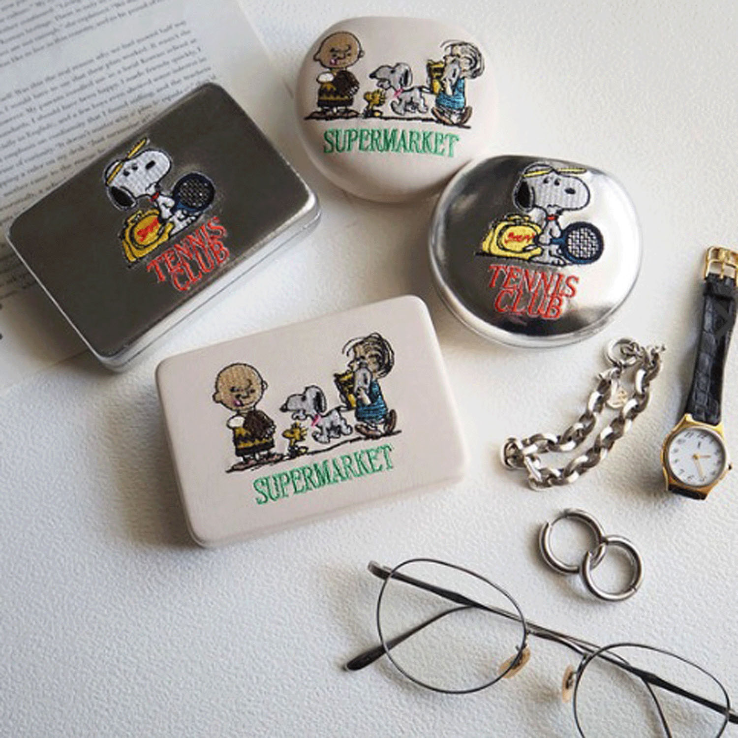 スヌーピー マルチケースラウンド （PEANUTS） SILVER - 画像5