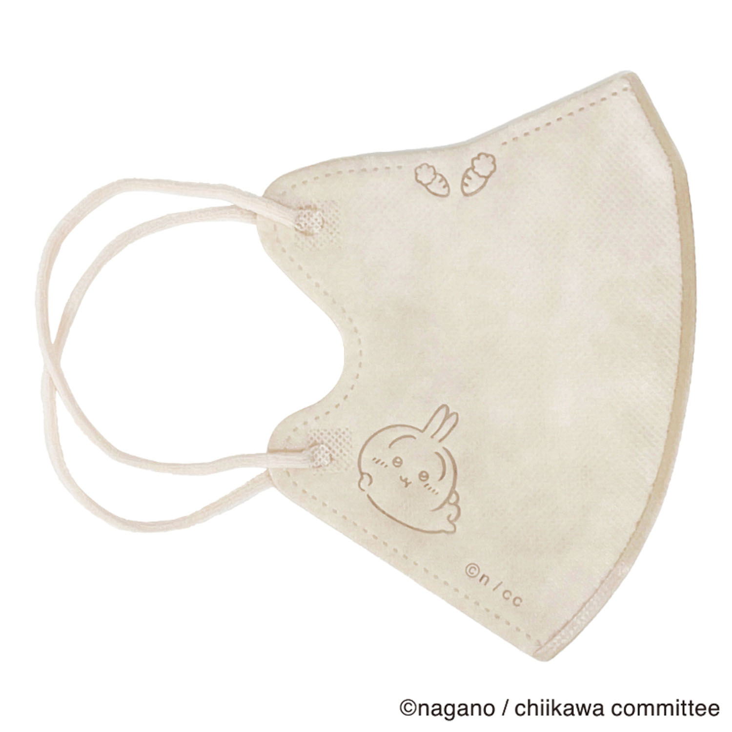 大人用 ちいかわ （スマイル） 3D 不織布マスク 5枚入＋ポーチ1枚付き - 画像3