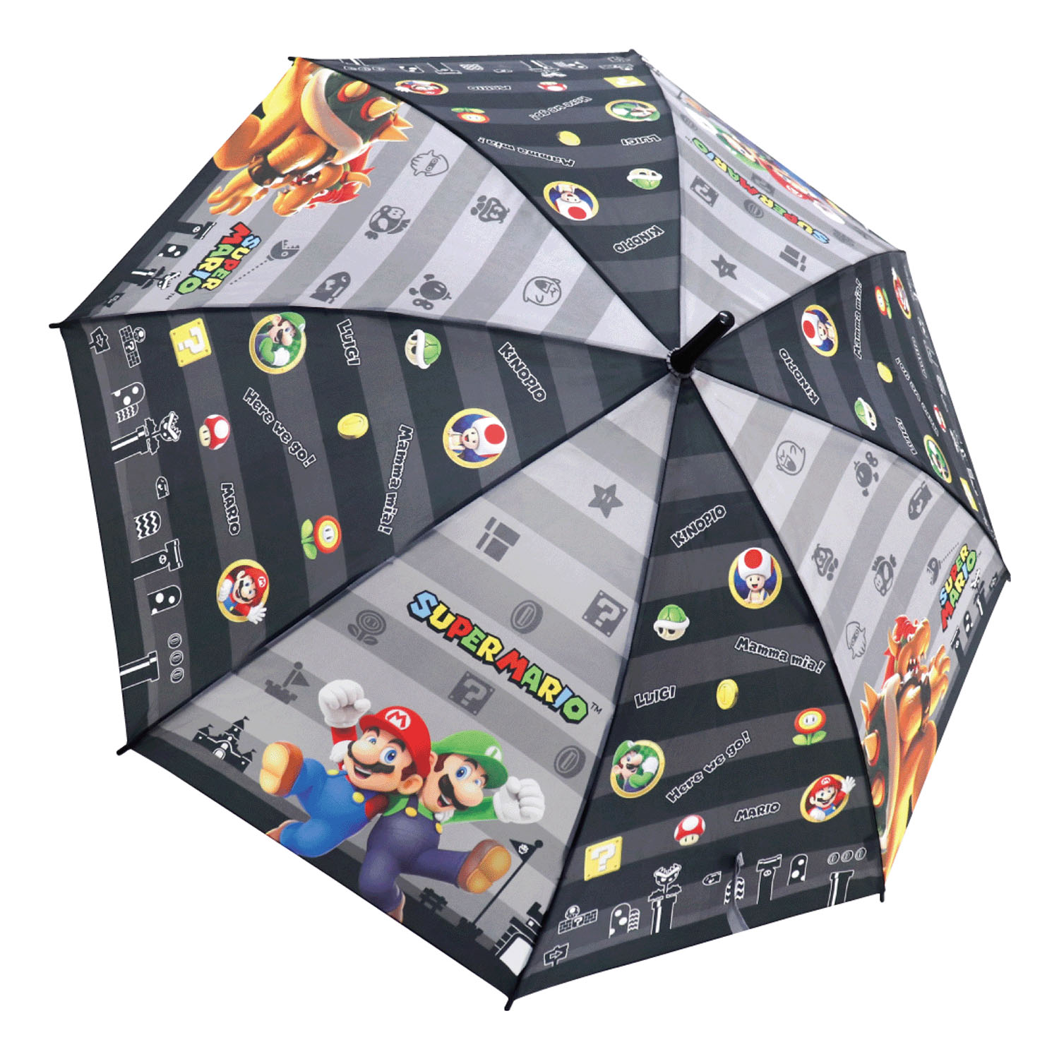 スーパーマリオ 長傘 ボーダー - 画像1