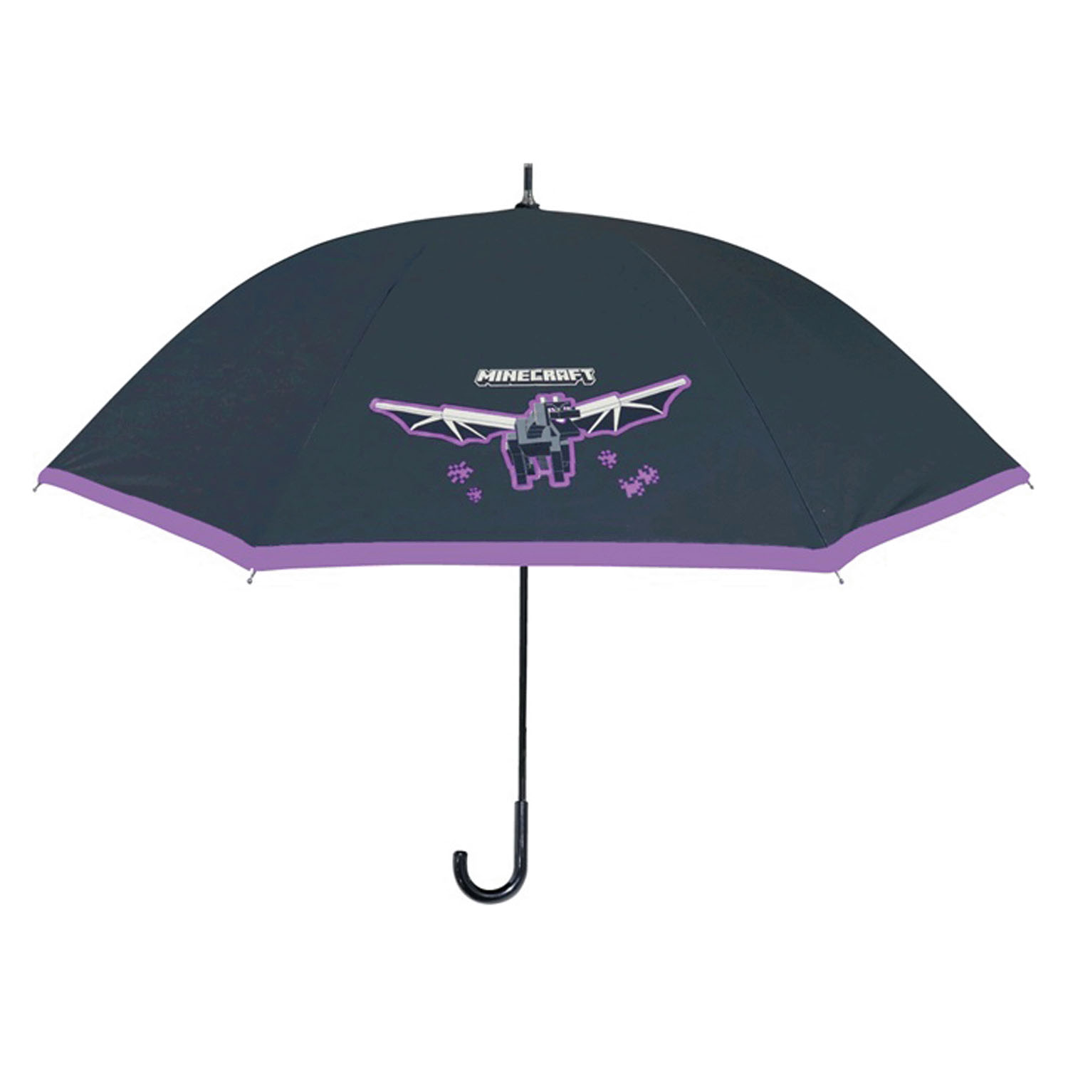 マインクラフト 晴雨兼用長傘 パープル - 画像1