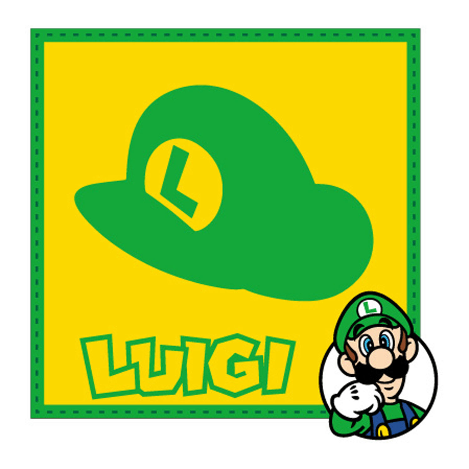 スーパーマリオ まめタオル 「ルイージまめタオル」 - 画像1