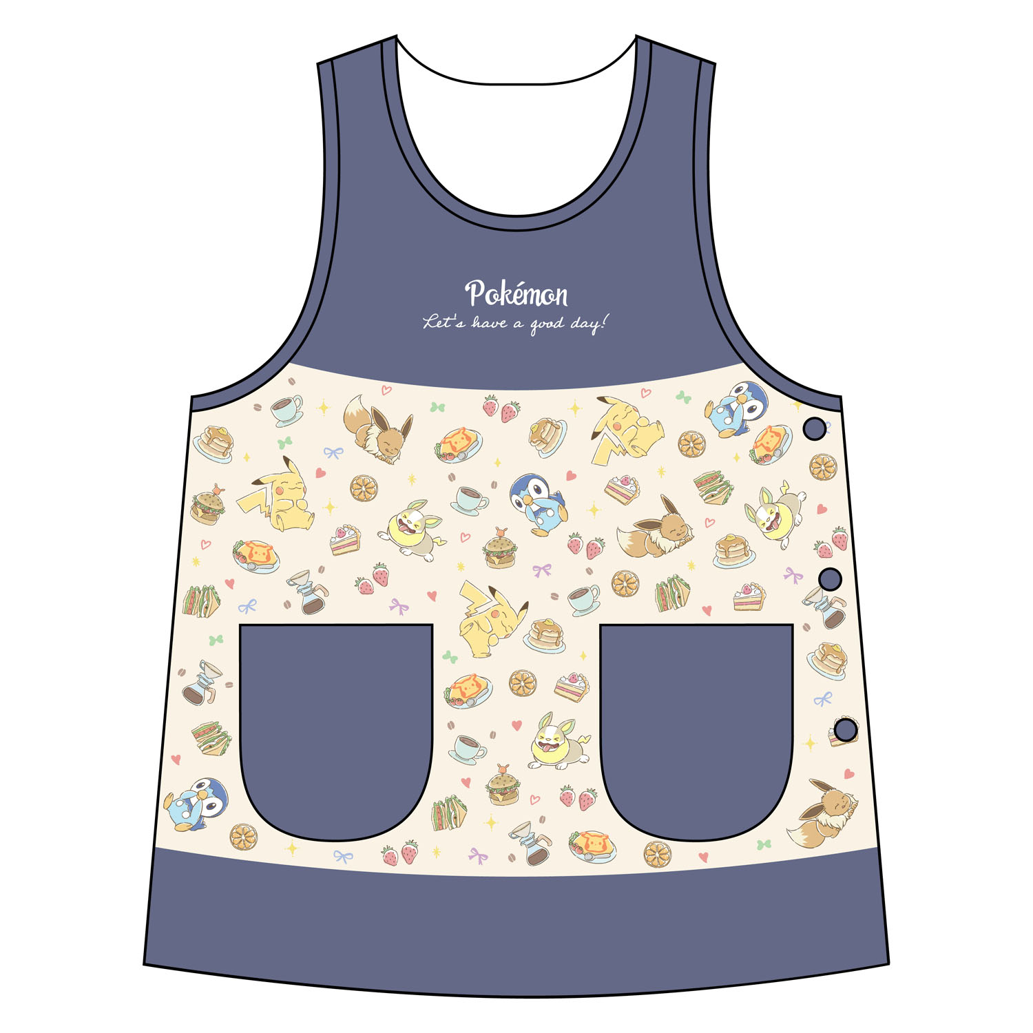 ポケットモンスター総柄転写切替風脇釦 - 画像1