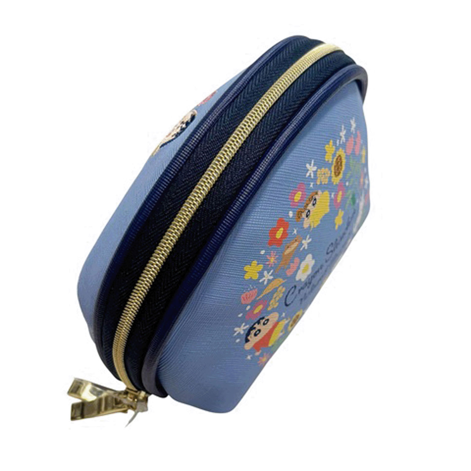 クレヨンしんちゃん シェルポーチ フラワー ブルー - 画像3