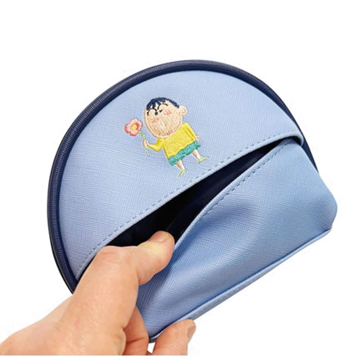 クレヨンしんちゃん シェルポーチ フラワー ブルー - 画像4