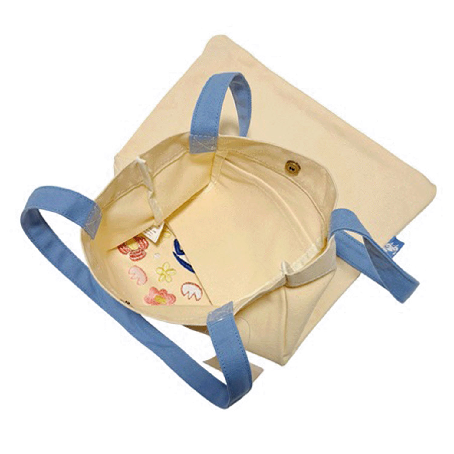 クレヨンしんちゃん 刺繍トートバッグ フラワー ベージュ - 画像4