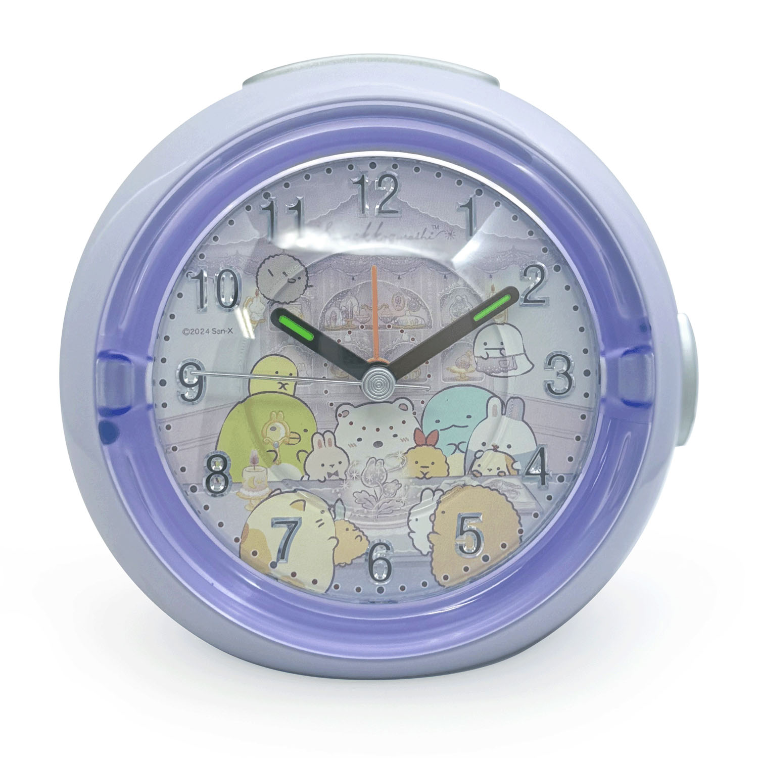 すみっコぐらし ライト付きメロディクロック  うさぎのふしぎなおまじない パープル - 画像1