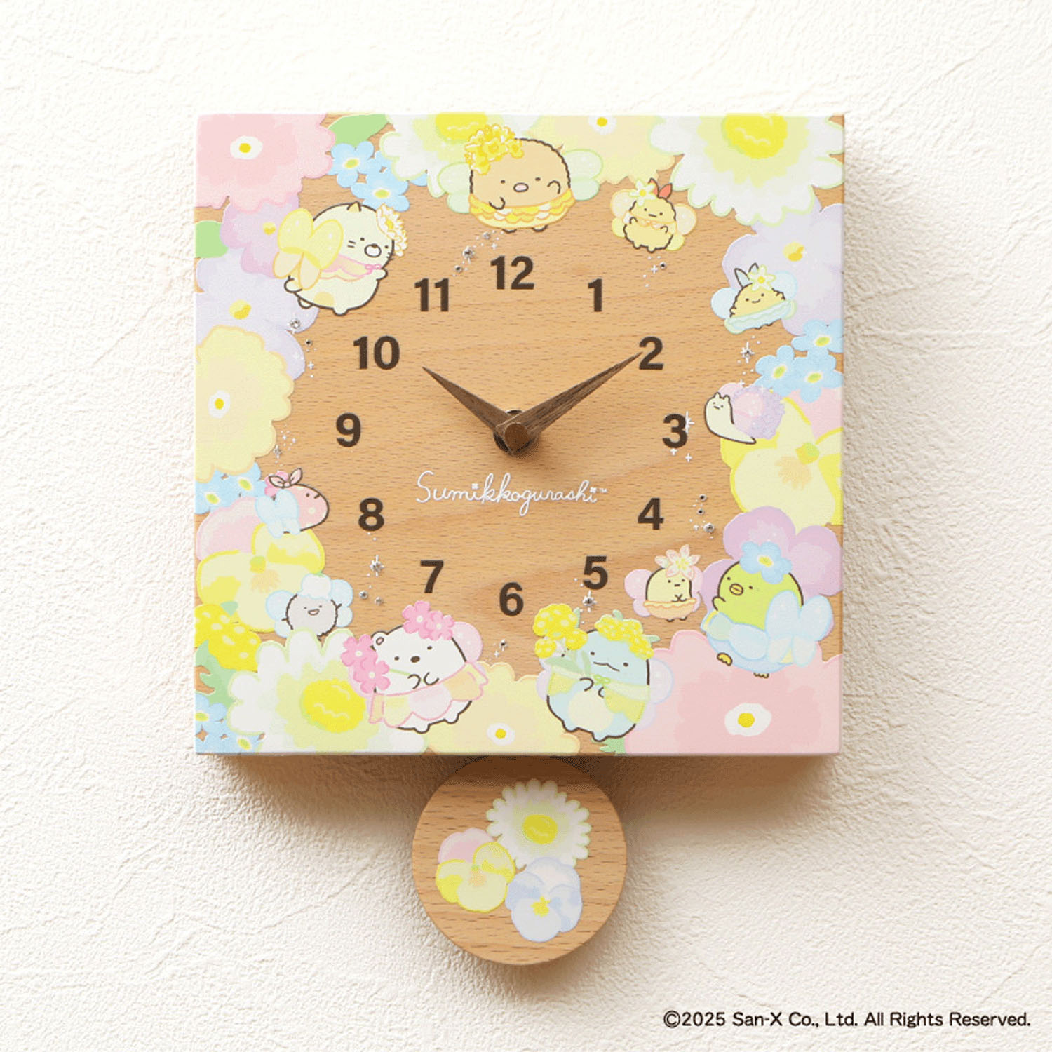 すみっコぐらし 掛け・置き時計 お花のようせい