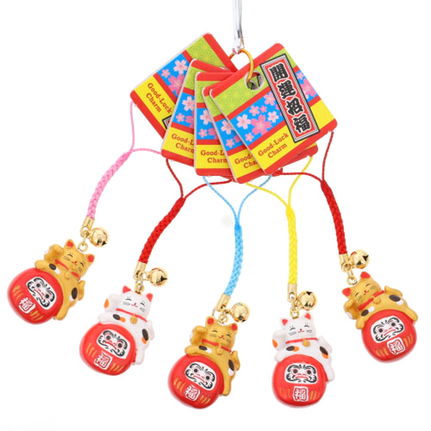 だるま猫根付6個入