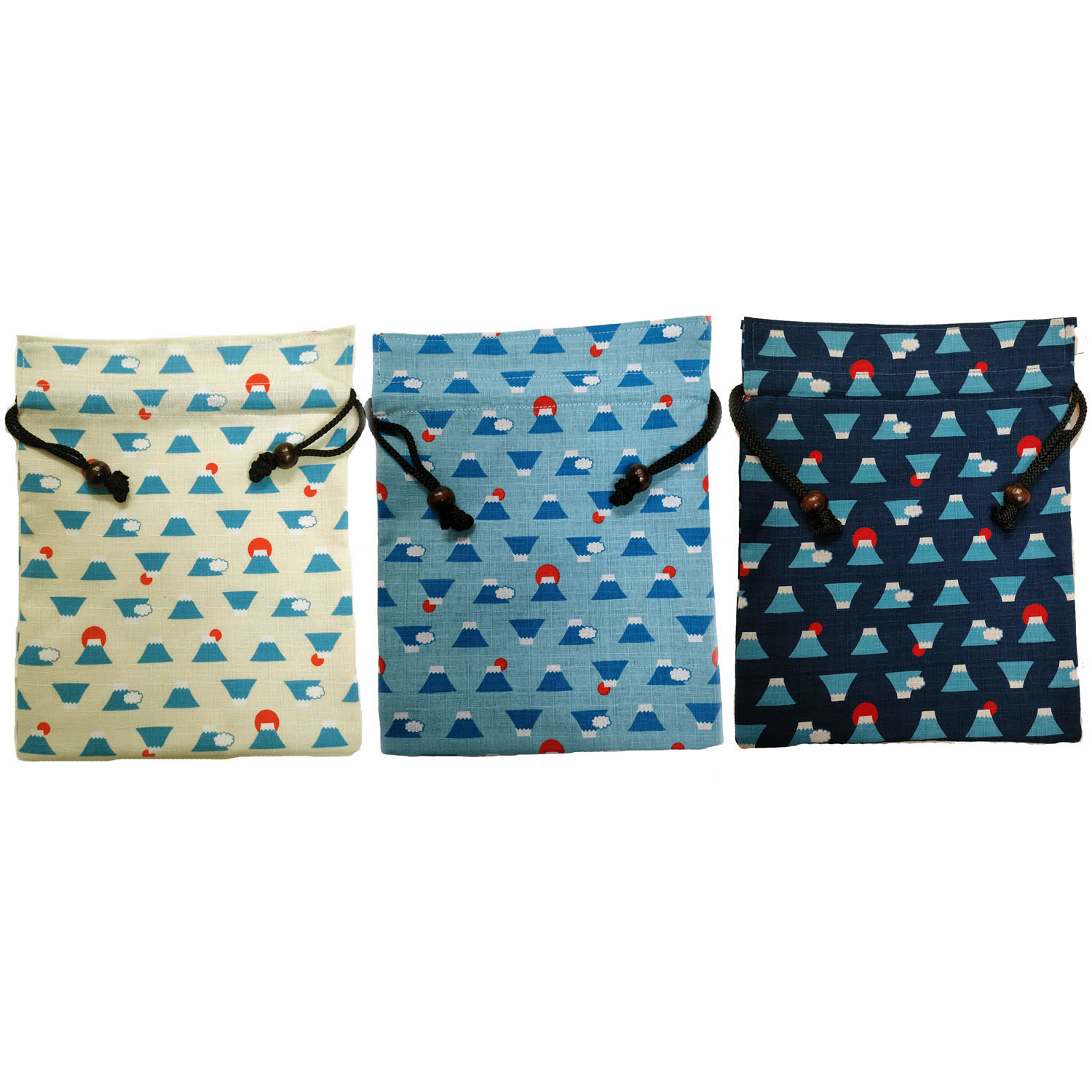 新富士山木玉付巾着