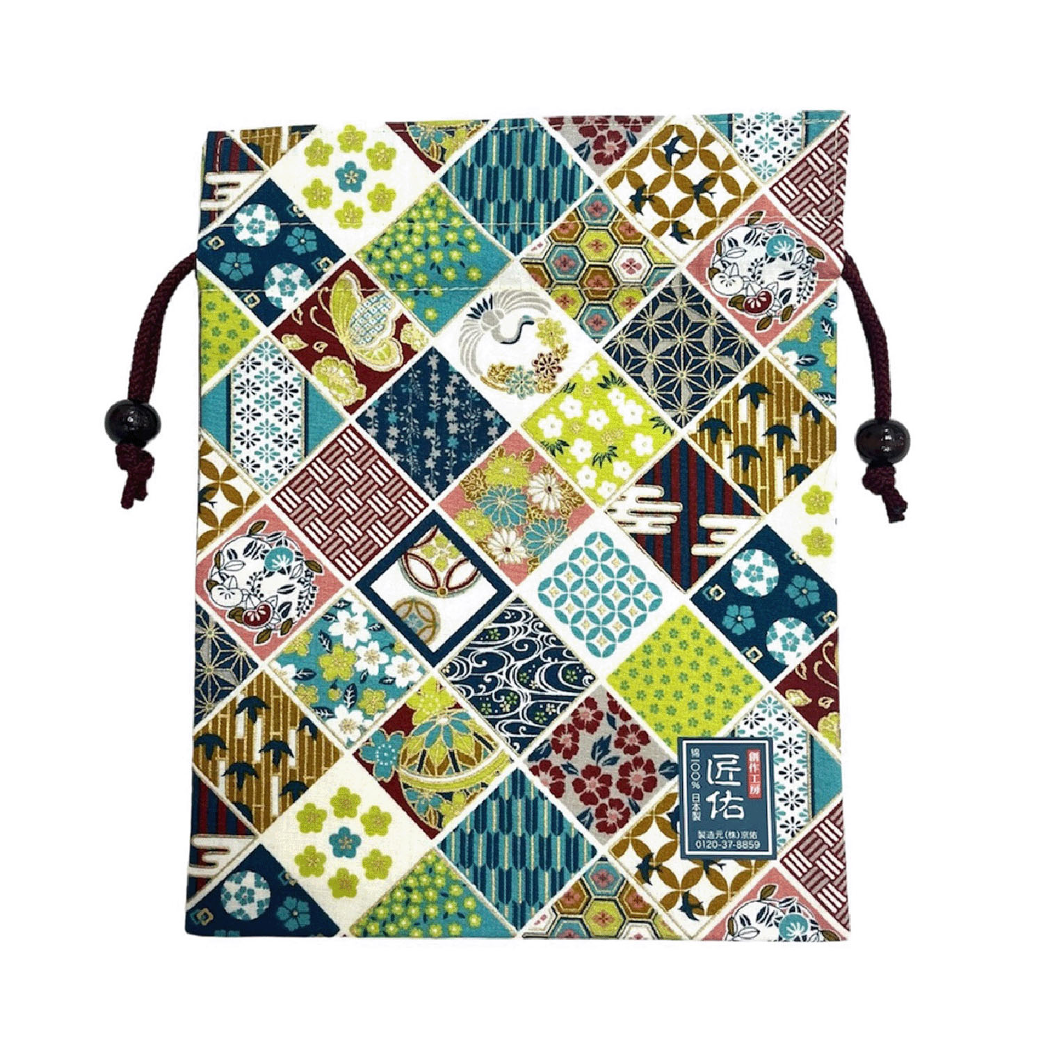 【10－00白、15－00黒・在庫限りで製造終了】平巾着 花 - 画像2