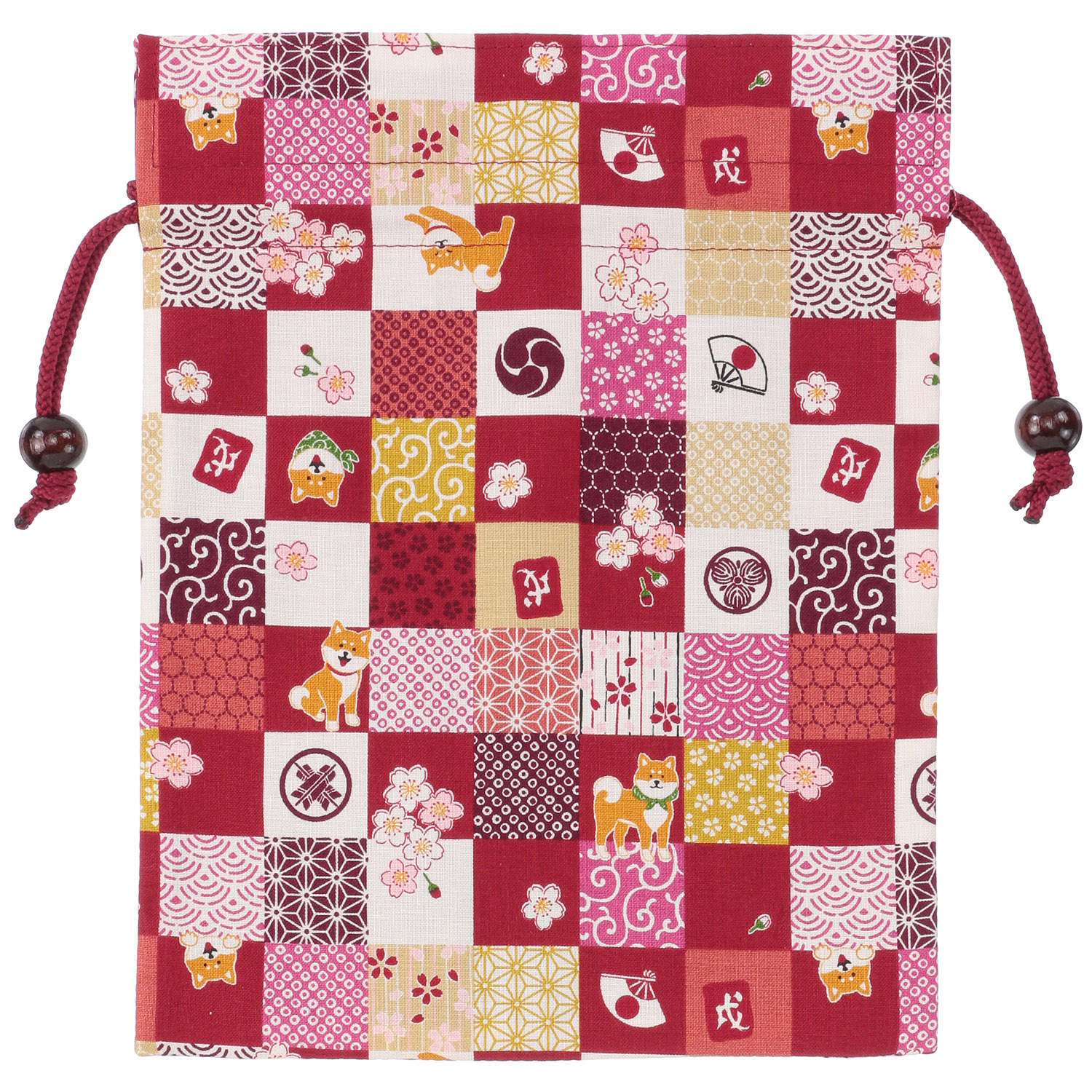 平巾着 市松柴犬 - 画像2
