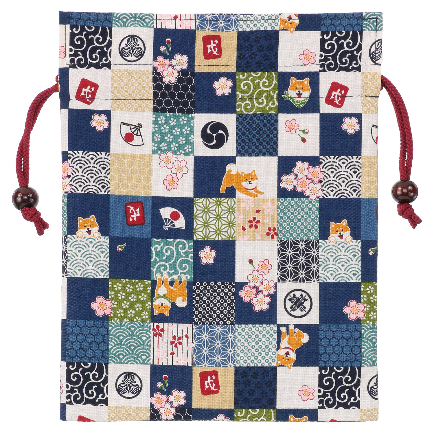 平巾着 市松柴犬 - 画像4