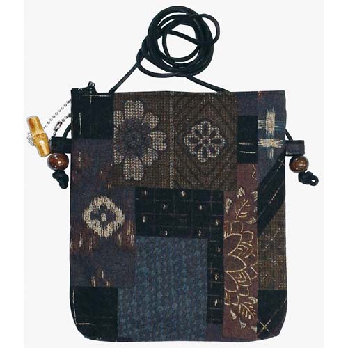 大島紬調天ファスナーポシェット - 画像1