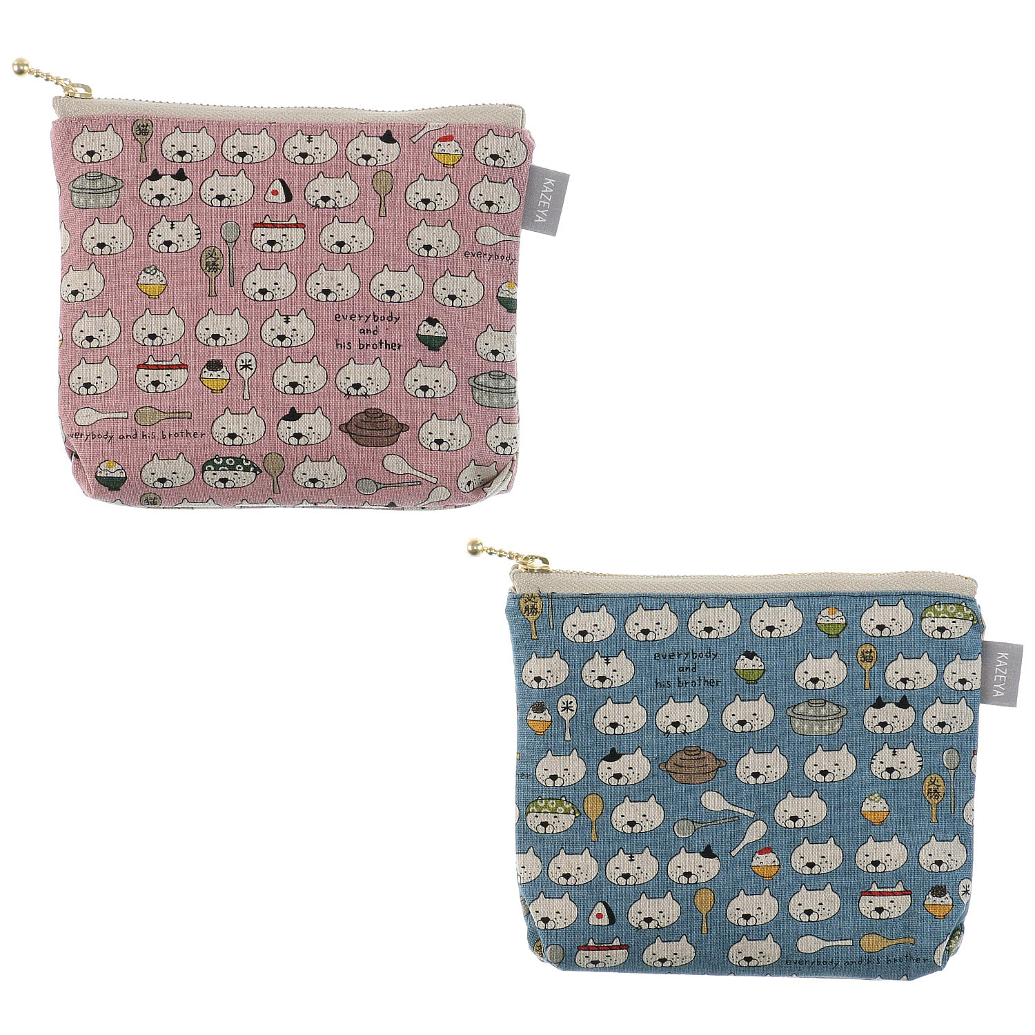 ファスナーポーチ しゃもじ猫 - 画像1