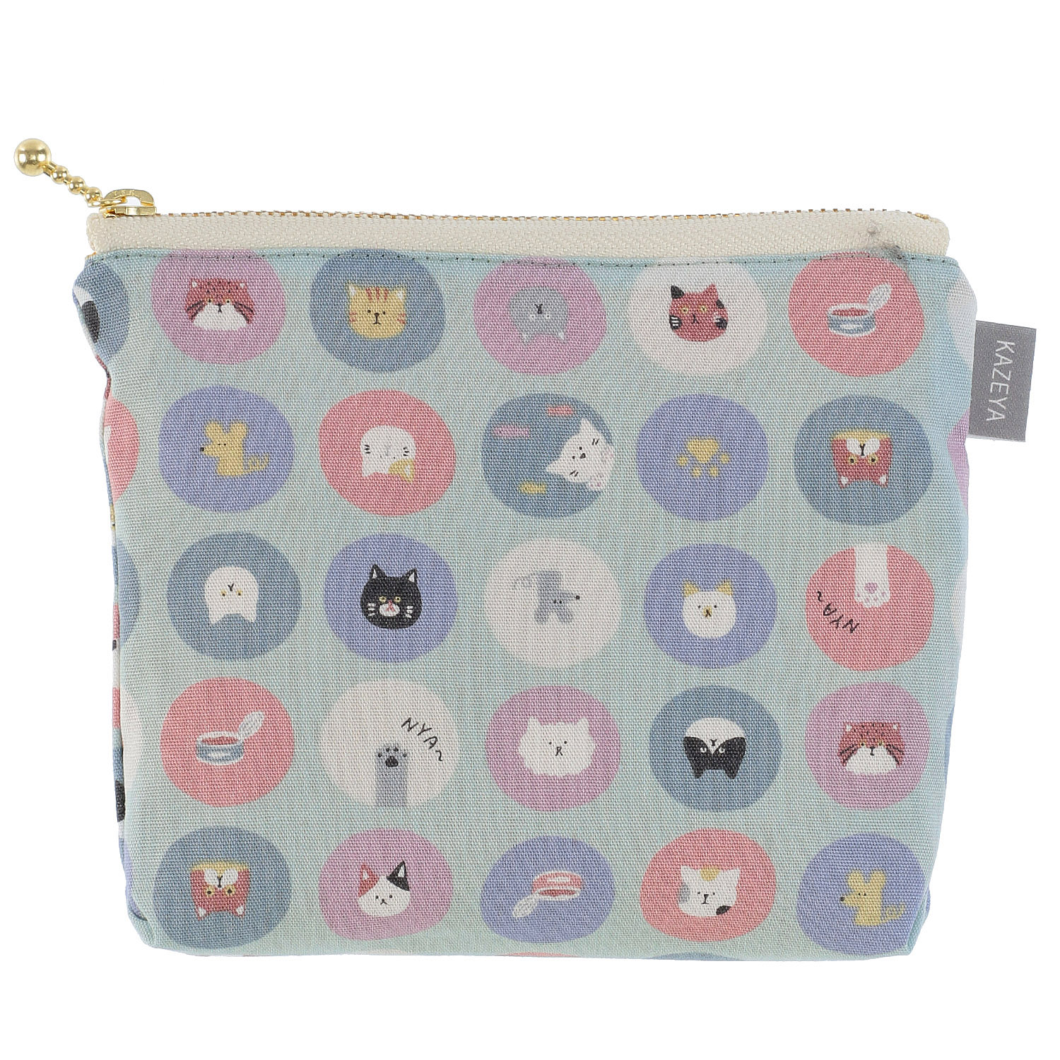 ファスナーポーチ ドット猫 - 画像3