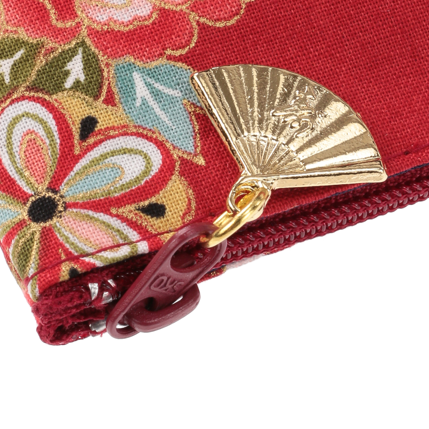 花小紋 金扇付き小銭入れ - 画像3