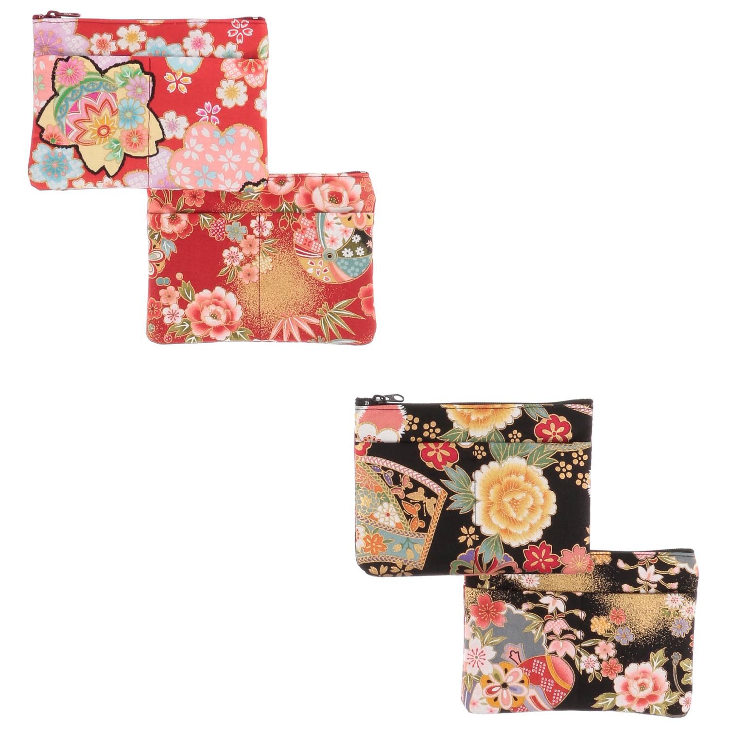 花小紋 前ポケット付カードポーチ