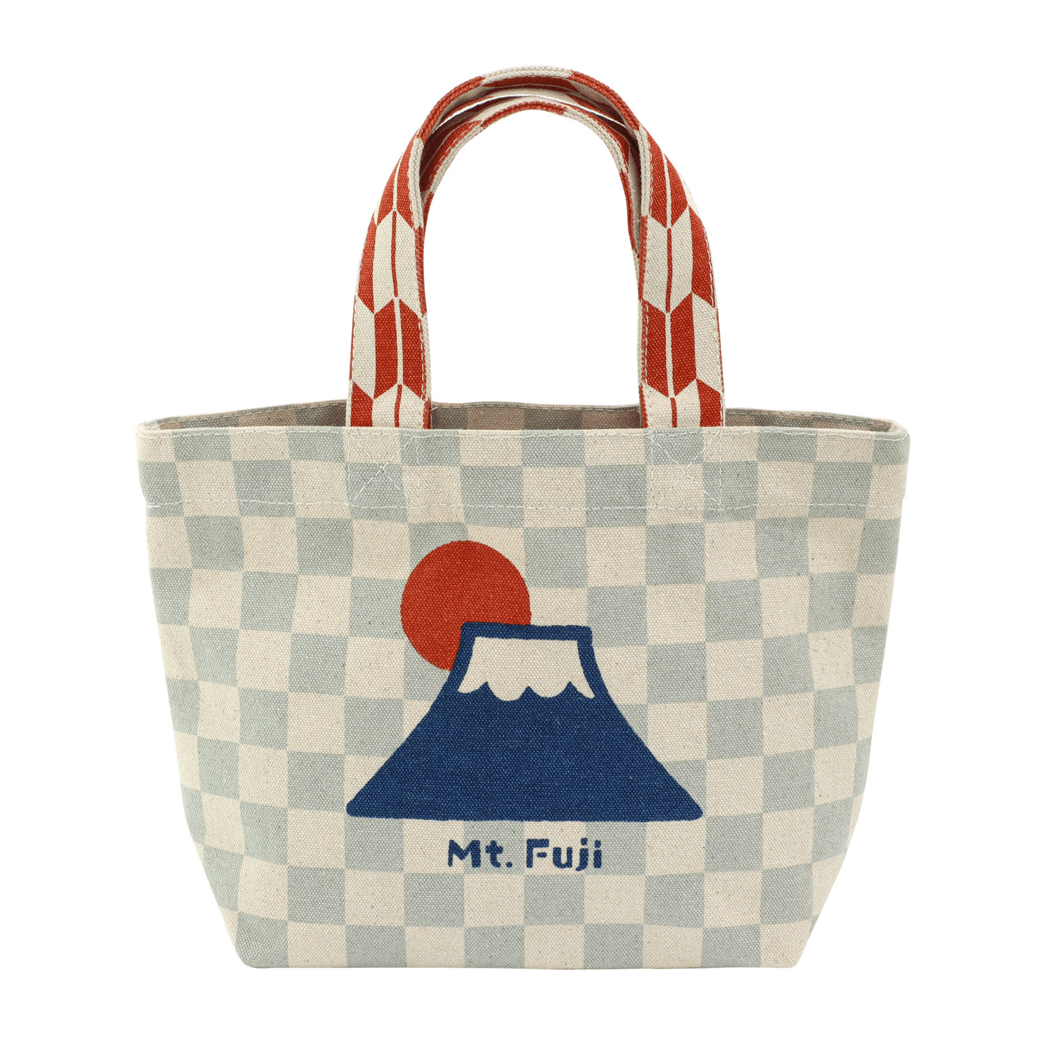 キャンバスバッグ 市松富士山