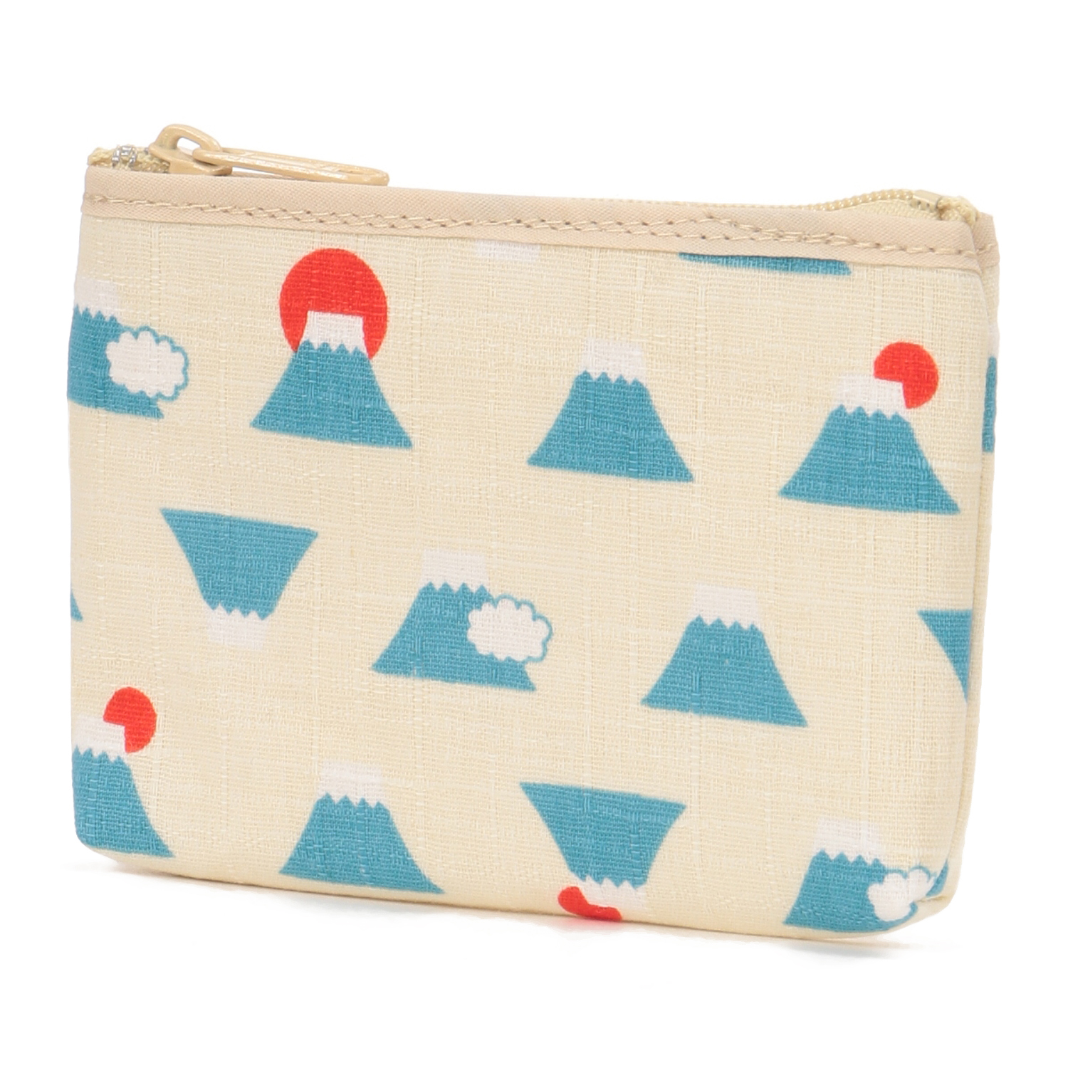 富士山柄 ファスナー付きカード小銭入れ - 画像2