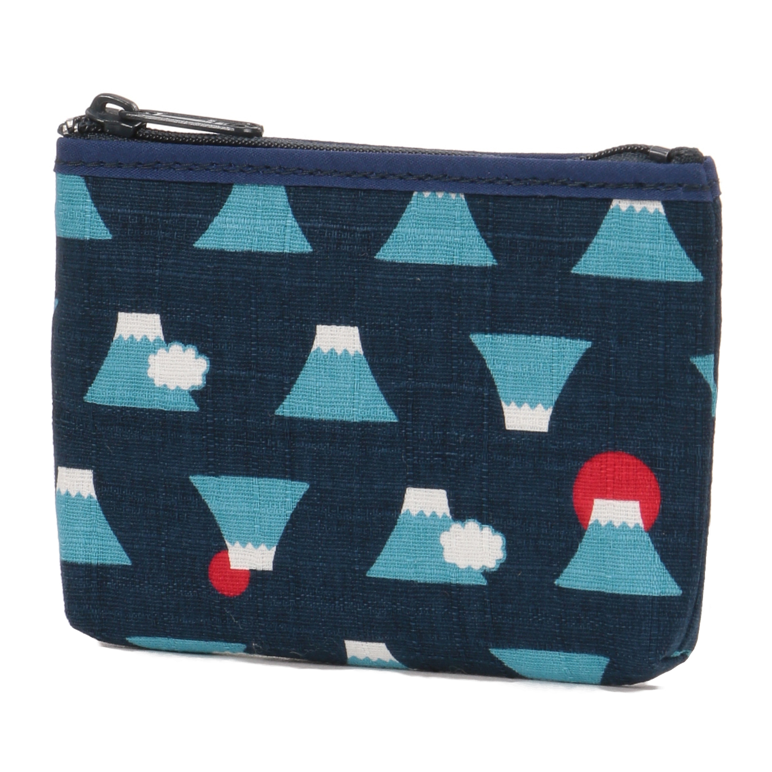 富士山柄 ファスナー付きカード小銭入れ - 画像4