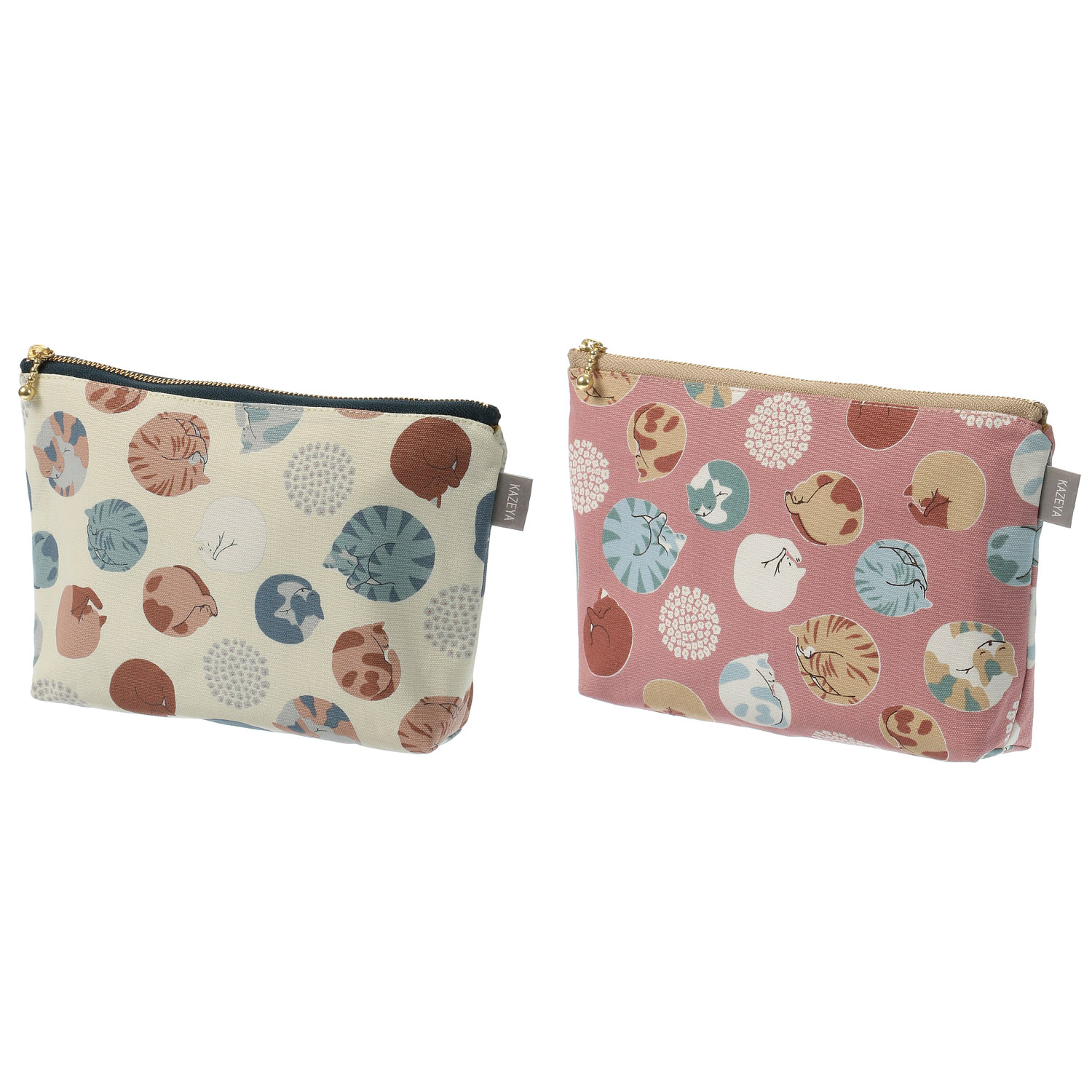 ぐるぐる猫 コスメポーチ - 画像1