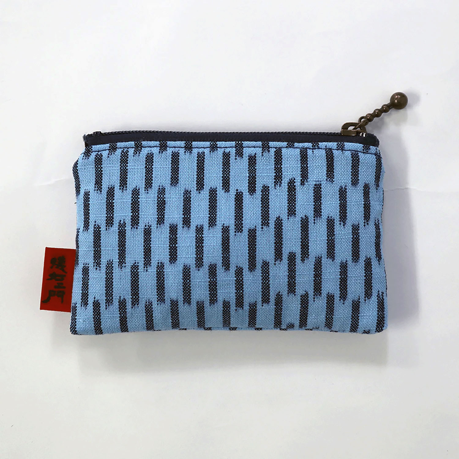 久留米絣 ファスナー付四角型小銭入 - 画像2