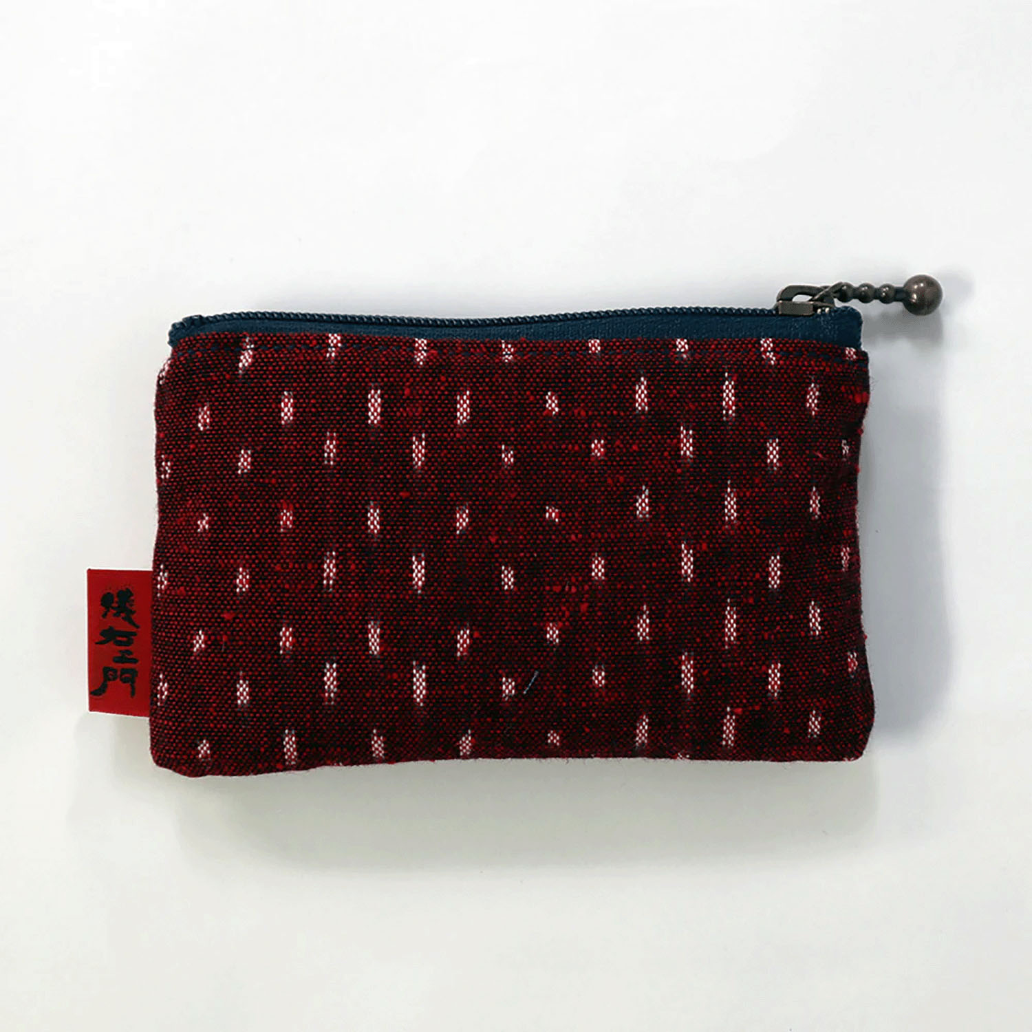 久留米絣 ファスナー付四角型小銭入 - 画像5