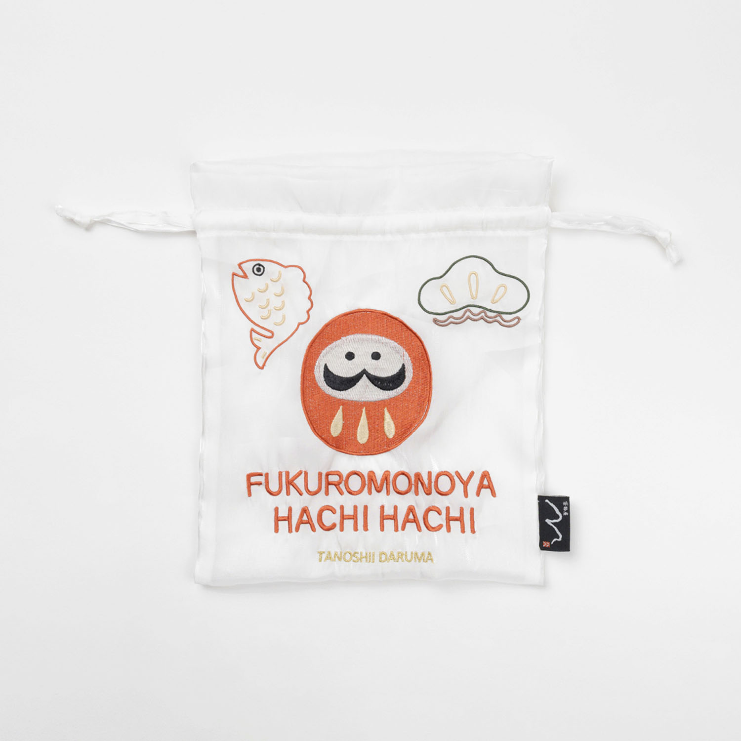 八八（はちはち） エコオーガンジー巾着S - 画像2