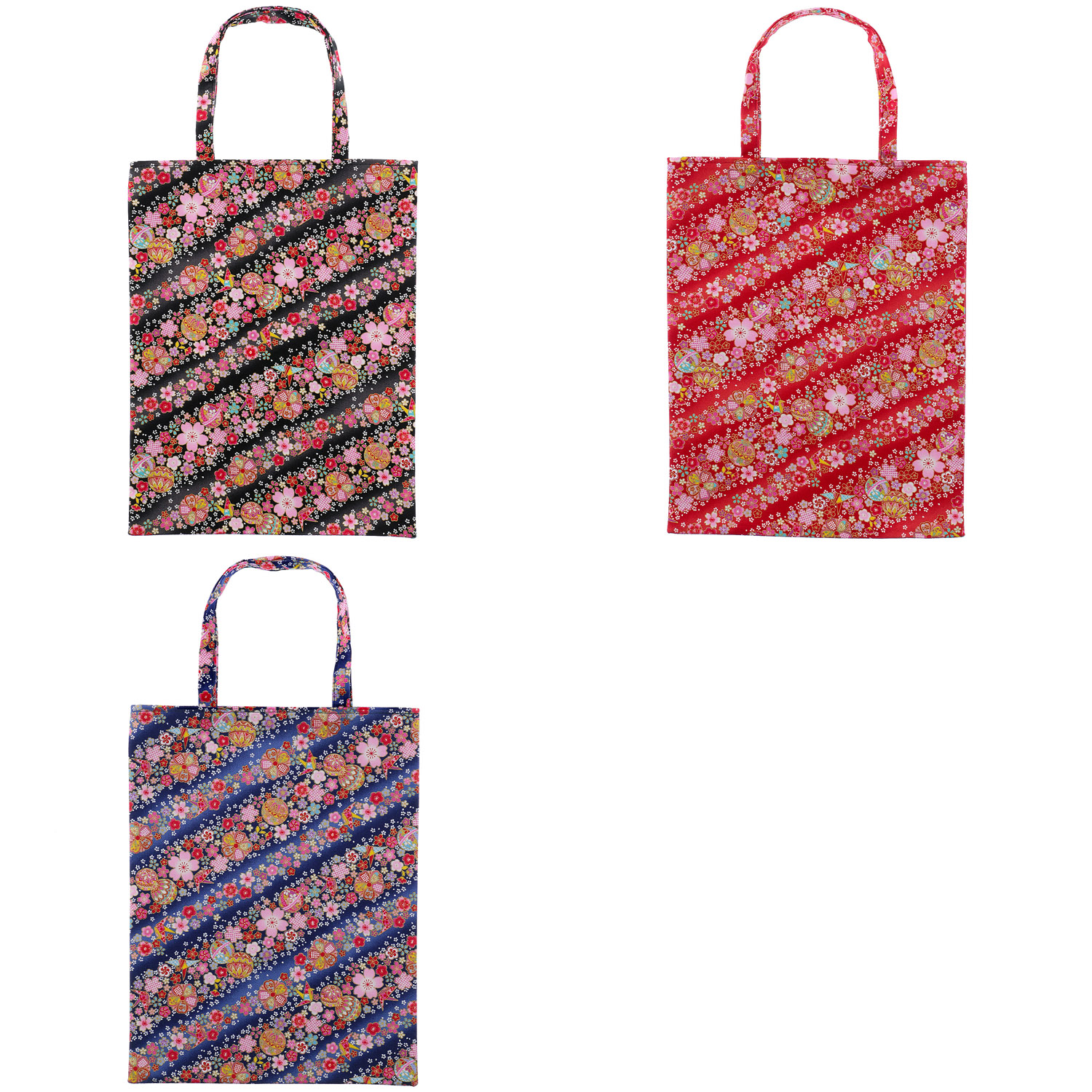 友禅花てまり A4トートバッグ - 画像1