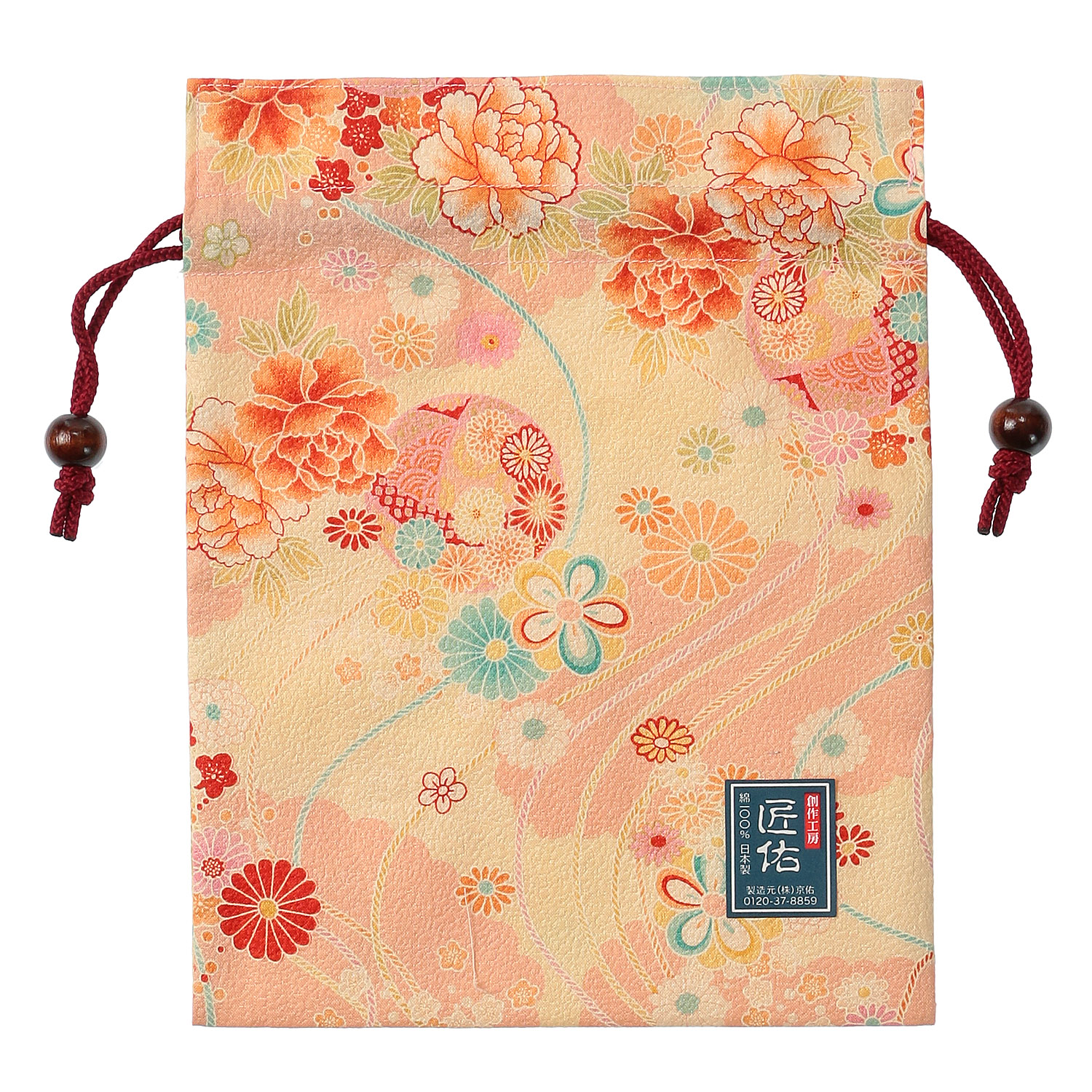 【15－00製造終了】平巾着 四季彩 ぼたん - 画像2